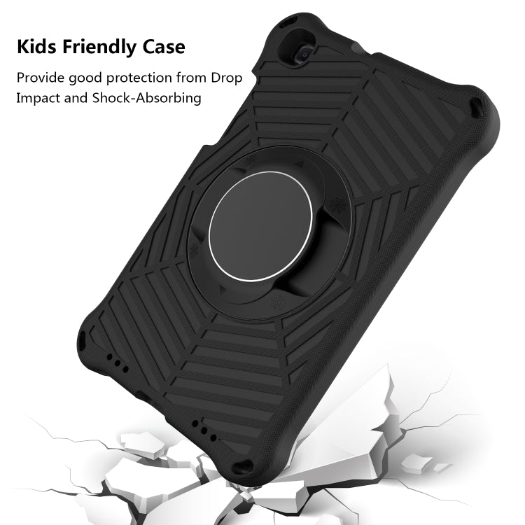 For Samsung Galaxy Tab A 8.0 2019 Spider King EVA Protective Case with Adjustable Shoulder Strap & Holder Black