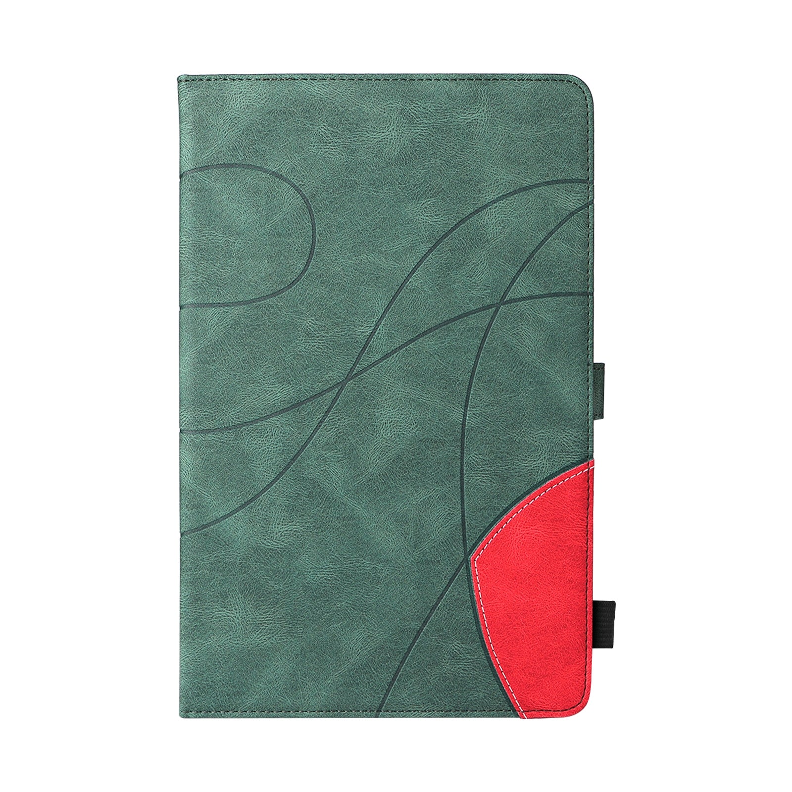 For Samsung Galaxy Tab A 8.0 2019 Dual-color Splicing Horizontal Flip PU Leather Case with Holder & Card Slots Green