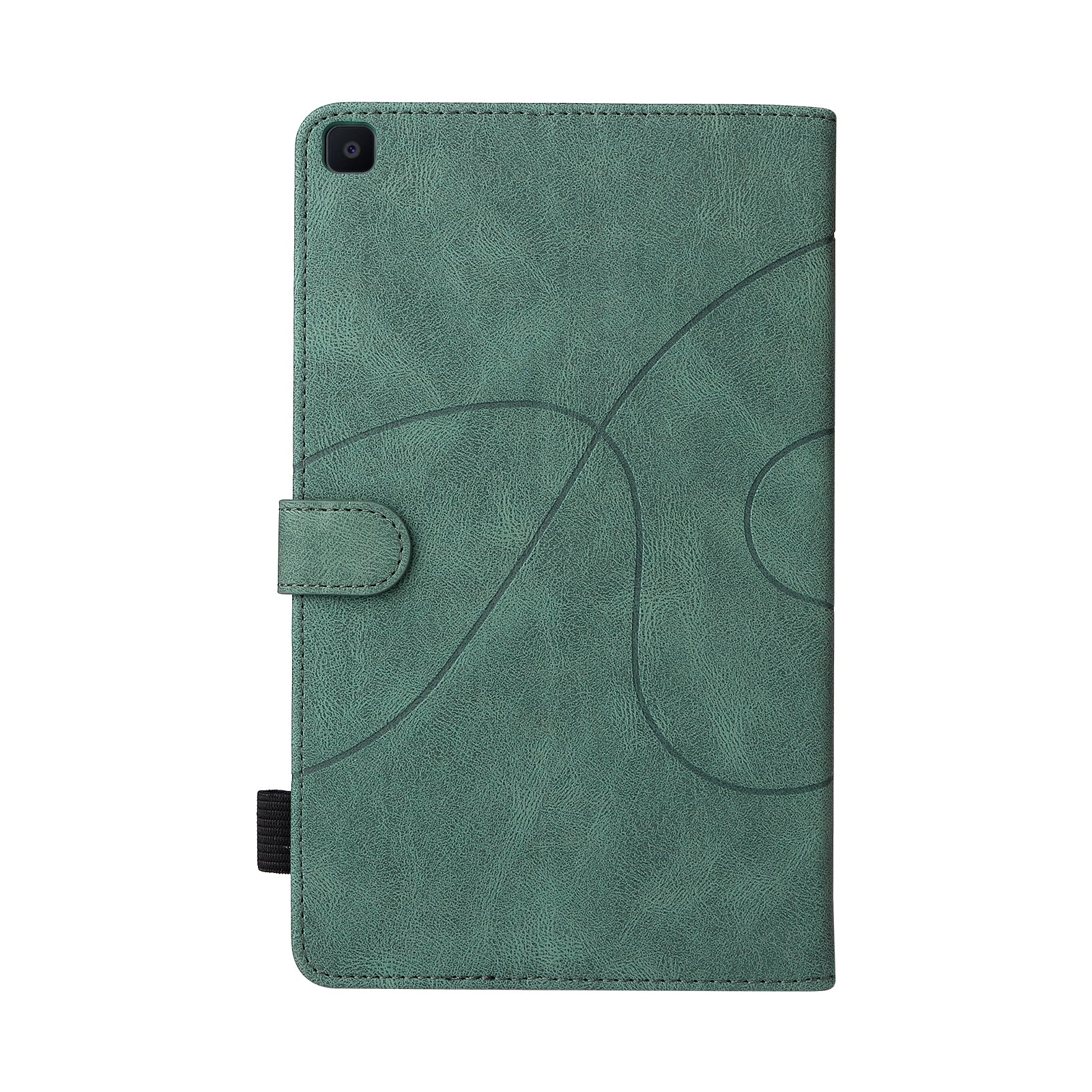 For Samsung Galaxy Tab A 8.0 2019 Dual-color Splicing Horizontal Flip PU Leather Case with Holder & Card Slots Green