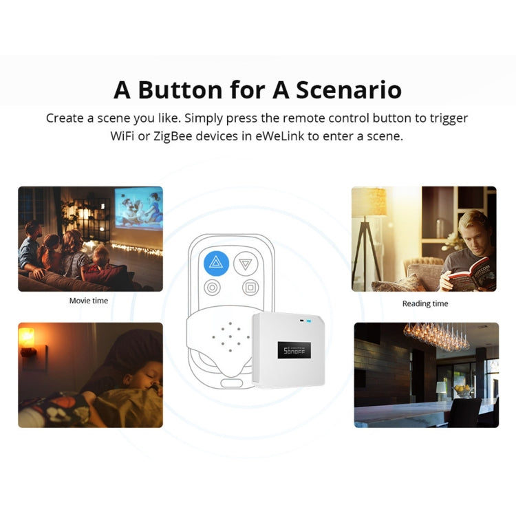 Sonoff RF Bridge R2 433MHz to Wifi Smart Home Security Remote Switch White