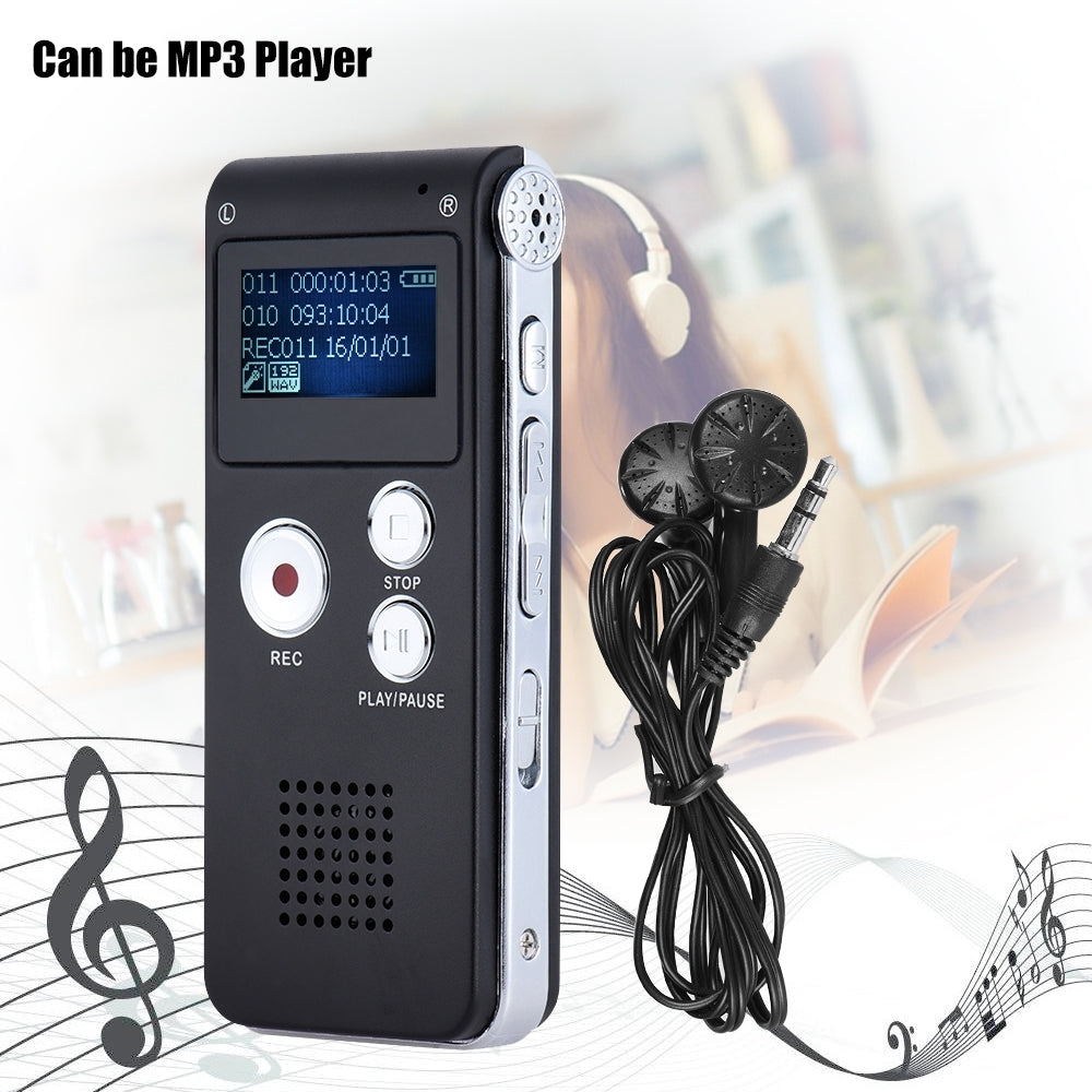 SK-012 32GB USB Voice Recorder Dictaphone MP3 WAV Audio Player VAR Function Grey