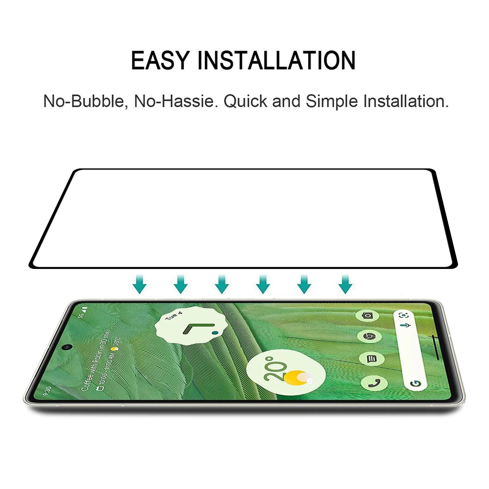 For Google Pixel 7 Full Coverage 9D Tempered Glass