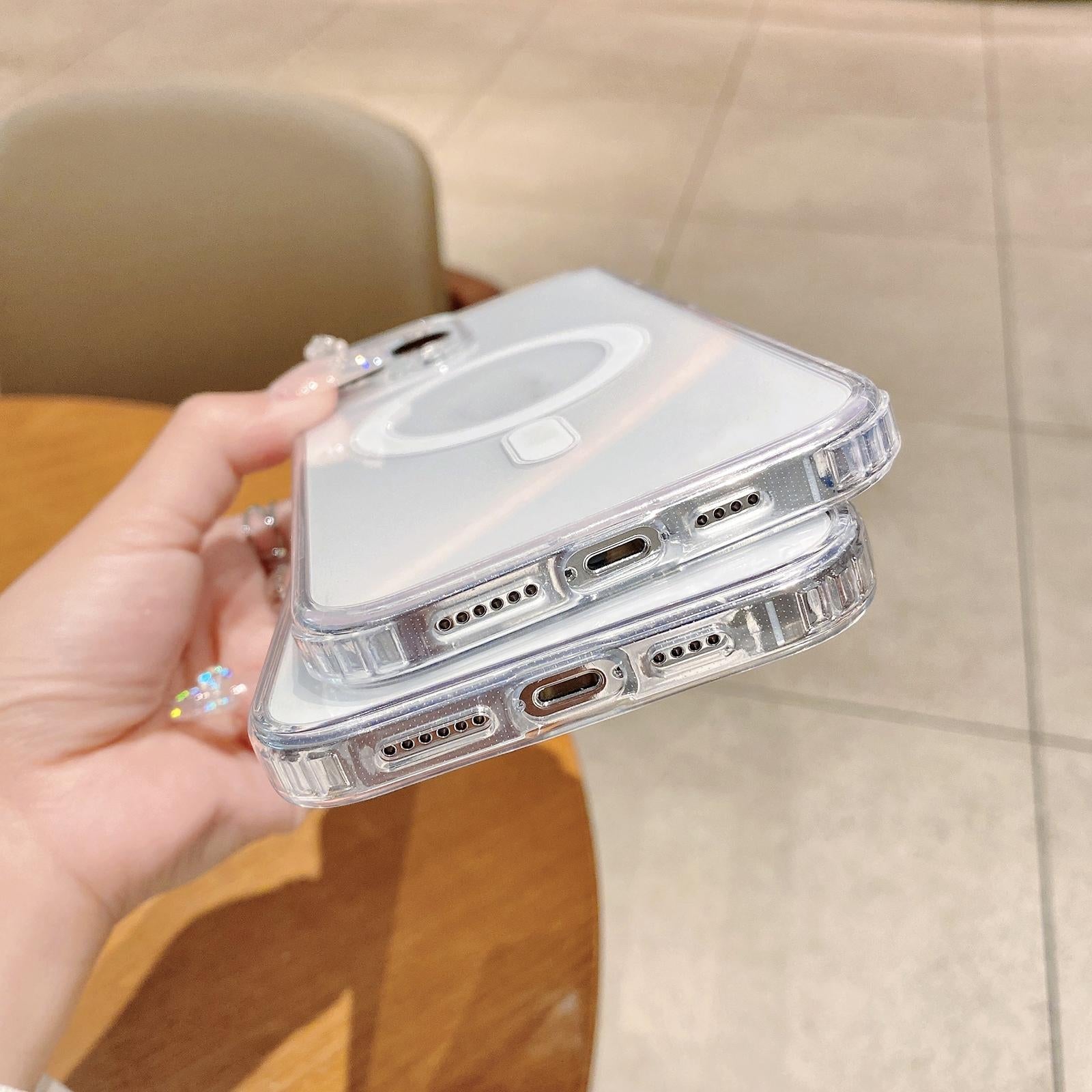 For Apple iPhone 16E Magsafe Magnetic Case Transparent