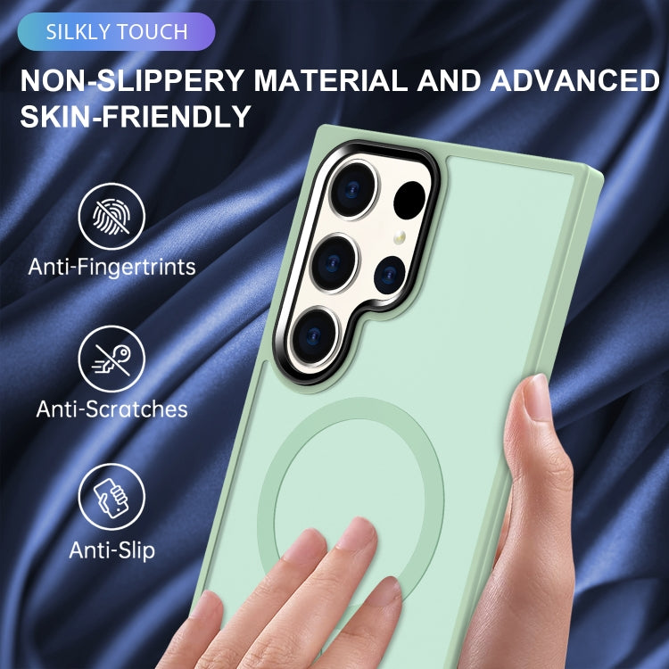 For Samsung Galaxy S24 Ultra Skin-Feel Magnetic Magsafe Case Green