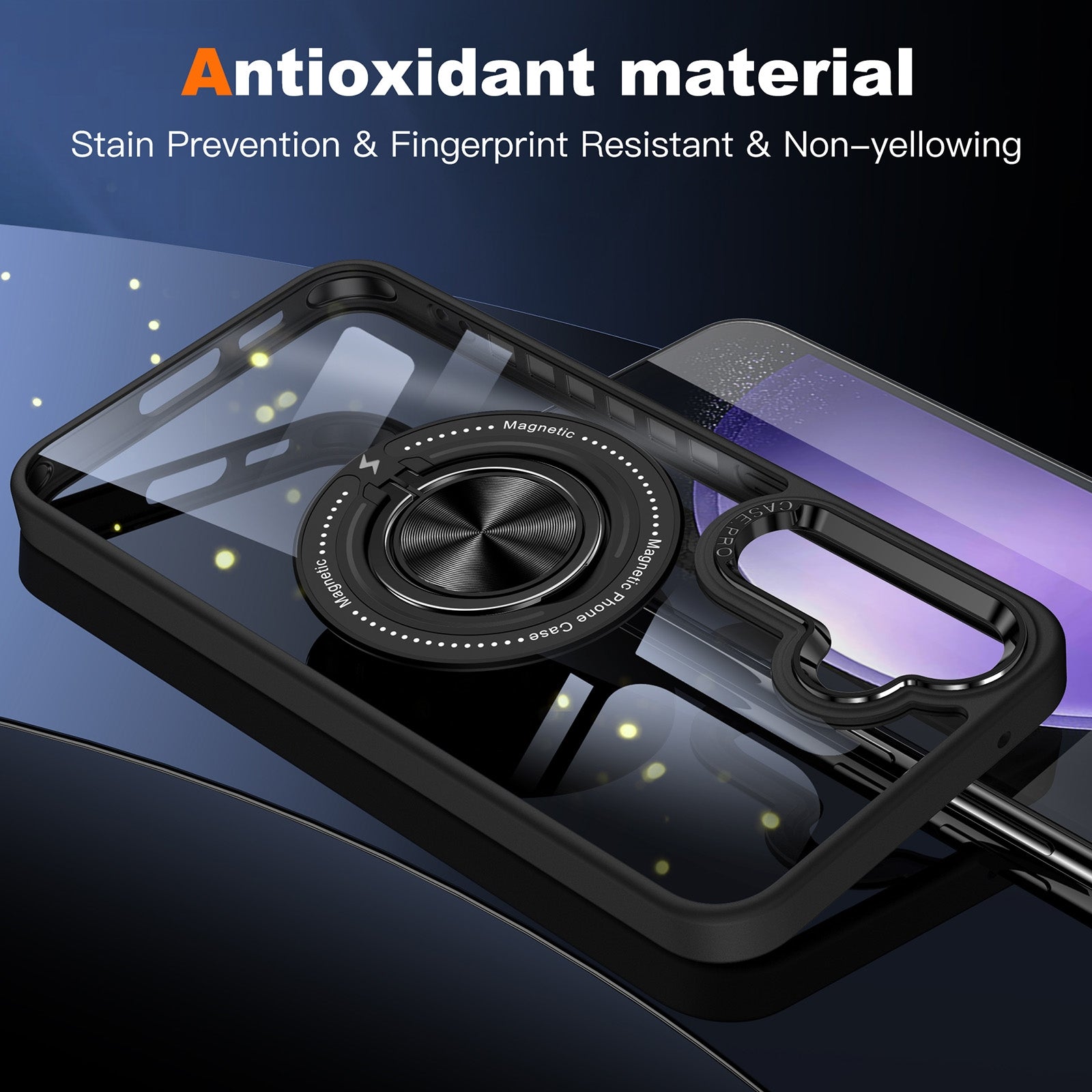 For Samsung Galaxy S24 FE Magsafe Invisible Ring Case Black