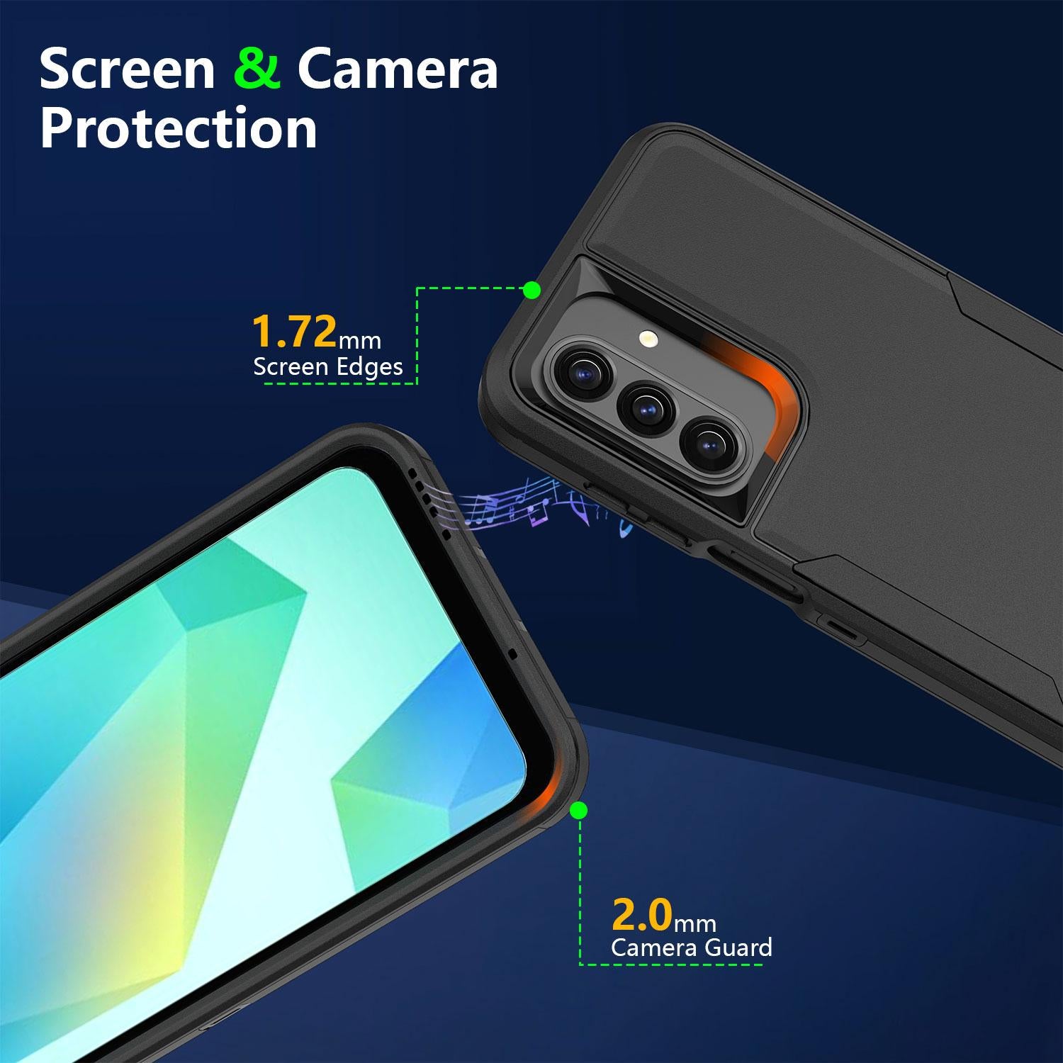 For Samsung Galaxy A56 Symmetry Exploiter Case Black