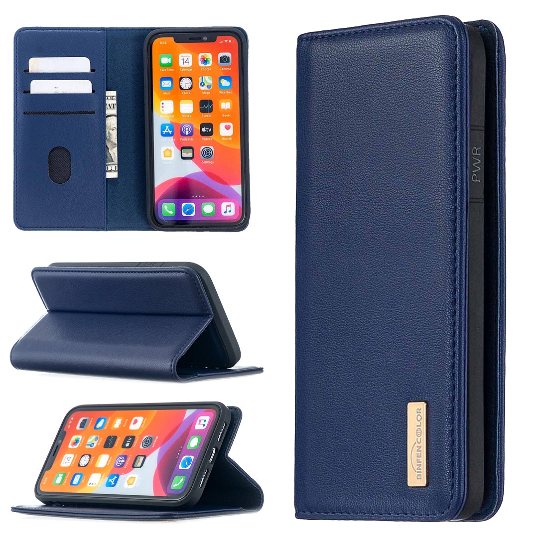 For Apple iPhone 11 Detachable Magnetic Horizontal Flip Leather Case with Holder & Card Slots & Wallet Blue