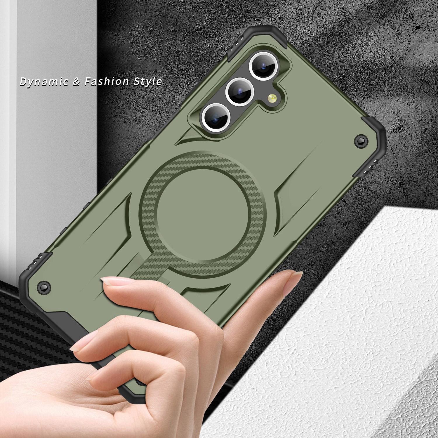 For Samsung Galaxy A36 / A56 Starship Magsafe Magnetic Case Green