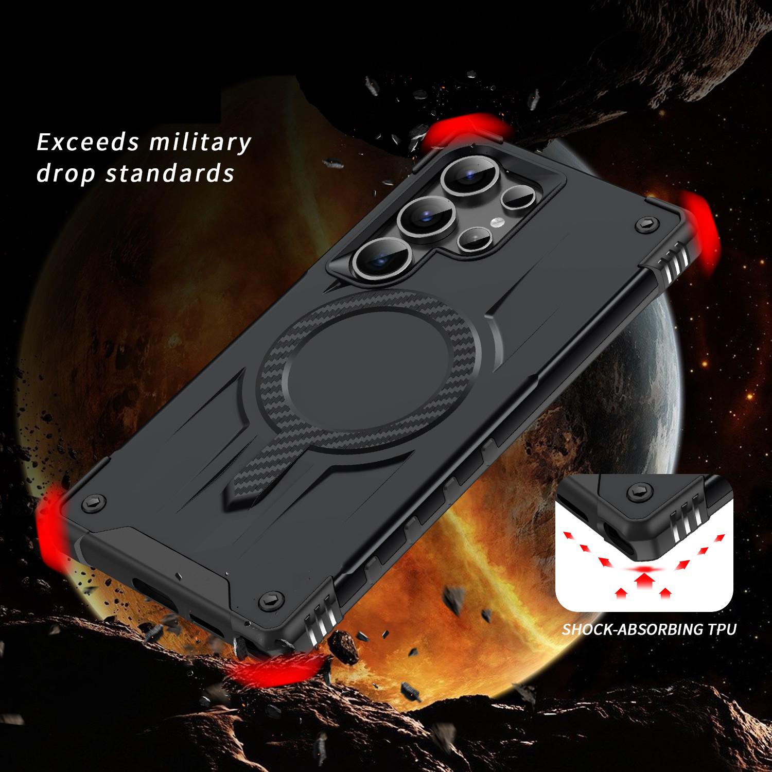 For Samsung Galaxy S25 Ultra Starship Magsafe Magnetic Case Black