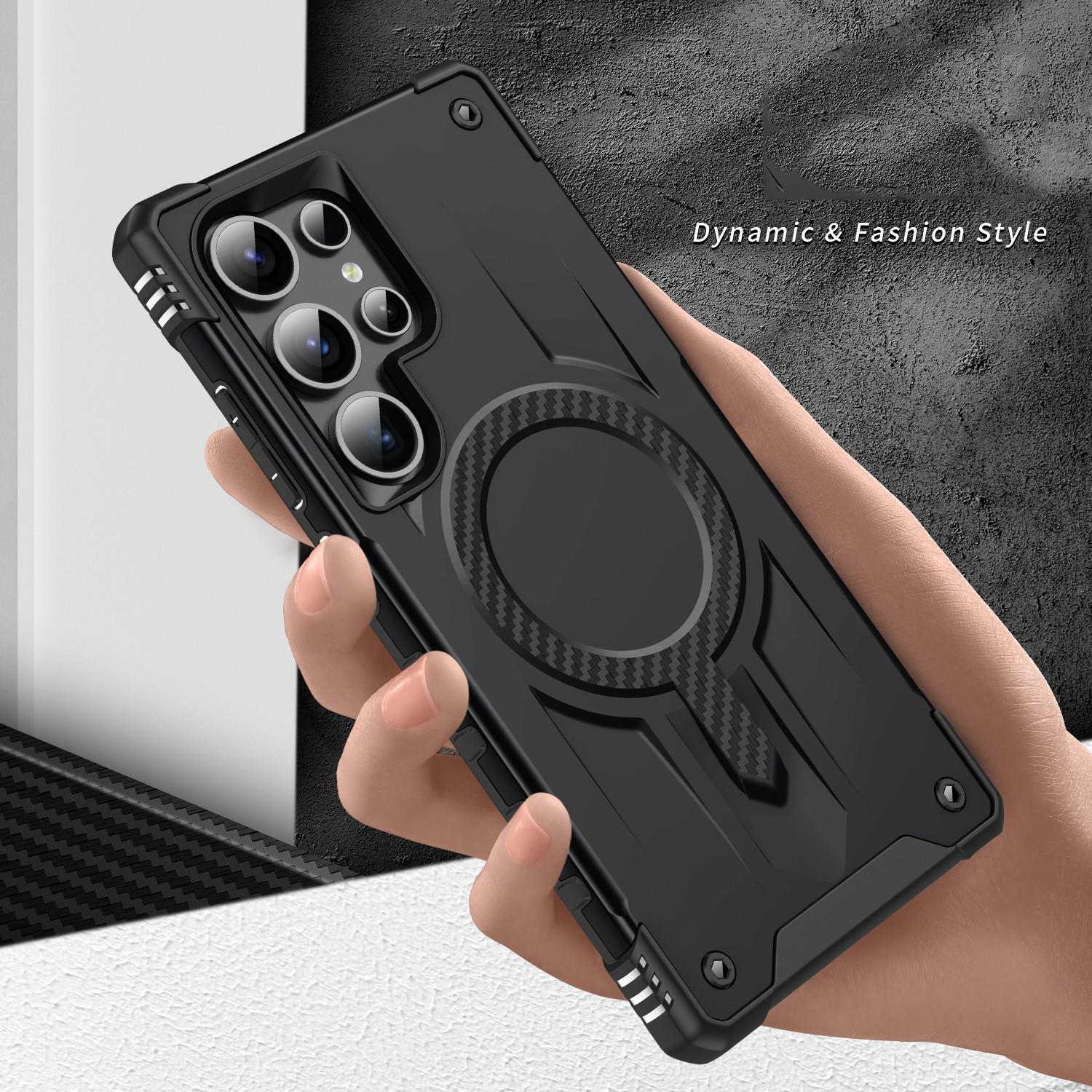 For Samsung Galaxy S25 Ultra Starship Magsafe Magnetic Case Black