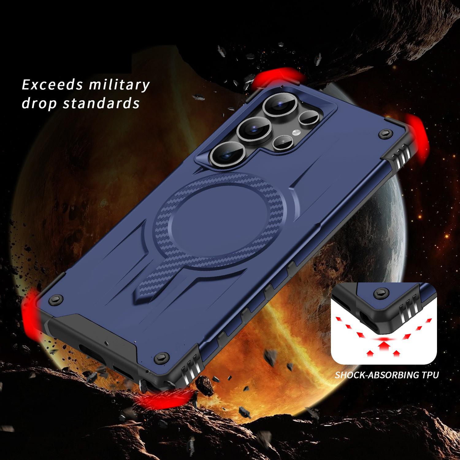 For Samsung Galaxy S25 Ultra Starship Magsafe Magnetic Case Blue