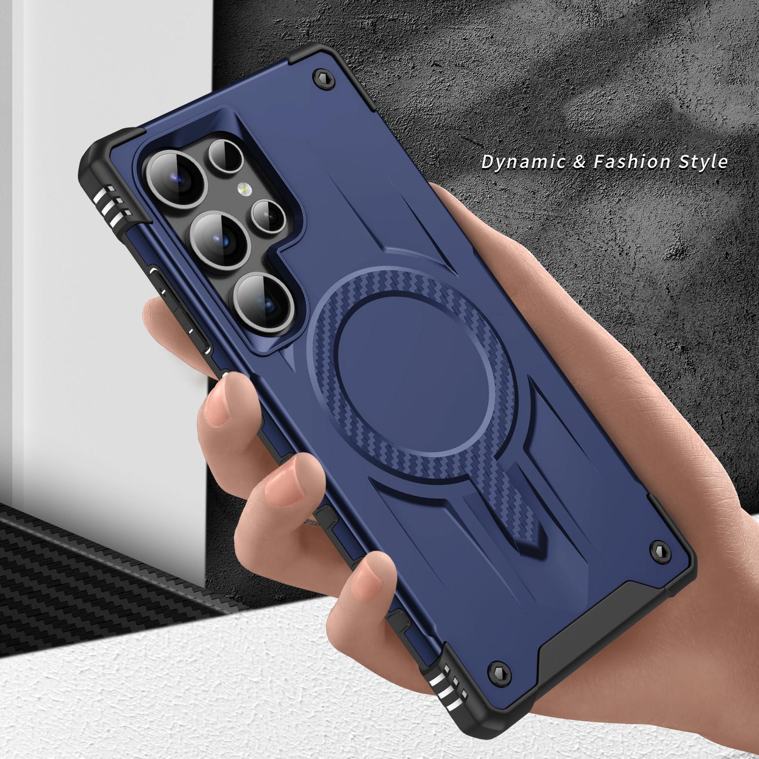 For Samsung Galaxy S25 Ultra Starship Magsafe Magnetic Case Blue