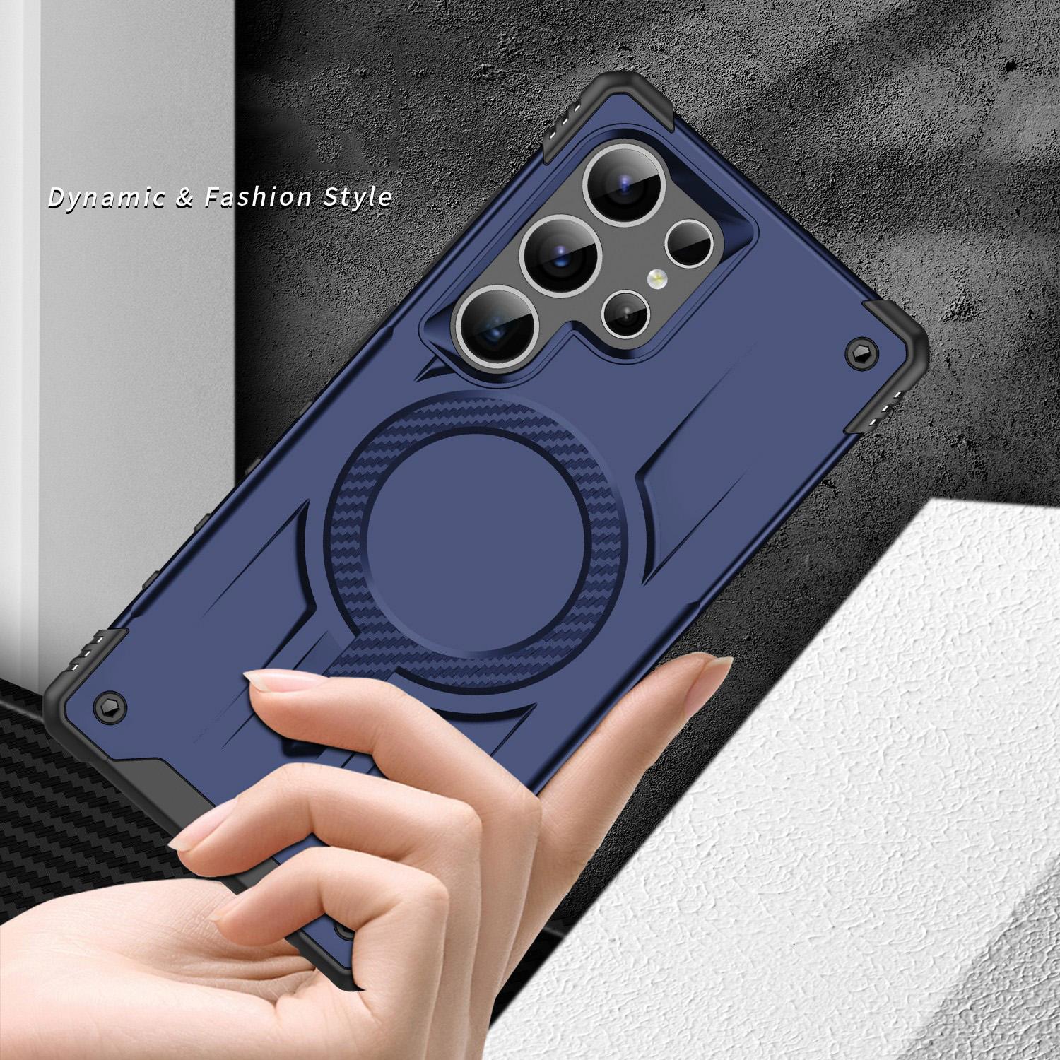 For Samsung Galaxy S25 Ultra Starship Magsafe Magnetic Case Blue
