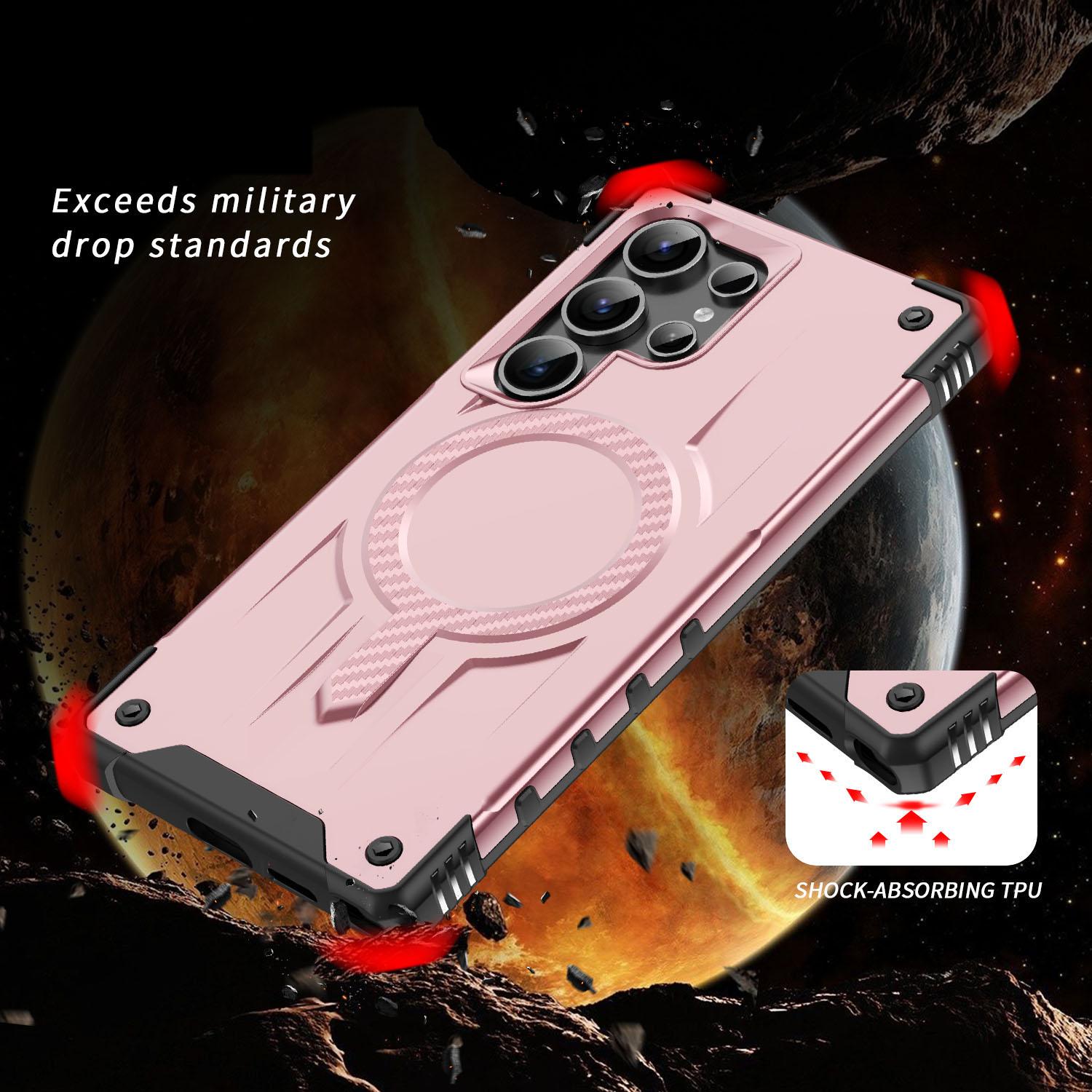 For Samsung Galaxy S25 Ultra Starship Magsafe Magnetic Case Rose Gold