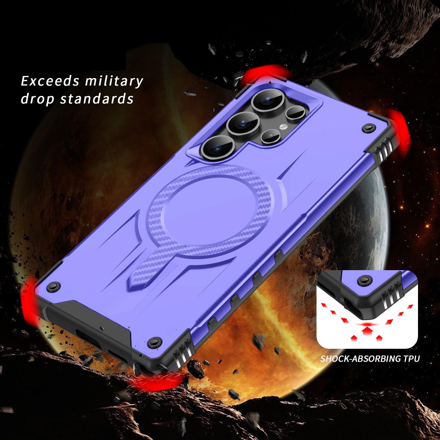 For Samsung Galaxy S25 Ultra Starship Magsafe Magnetic Case Purple