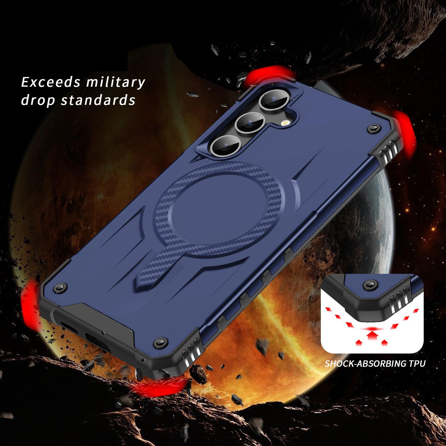 For Samsung Galaxy S24 / S25 Starship Magsafe Magnetic Case Blue