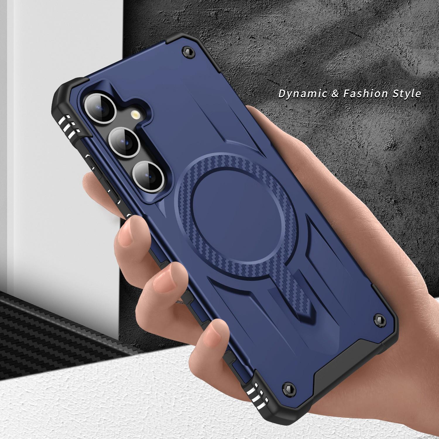 For Samsung Galaxy S24 / S25 Starship Magsafe Magnetic Case Blue