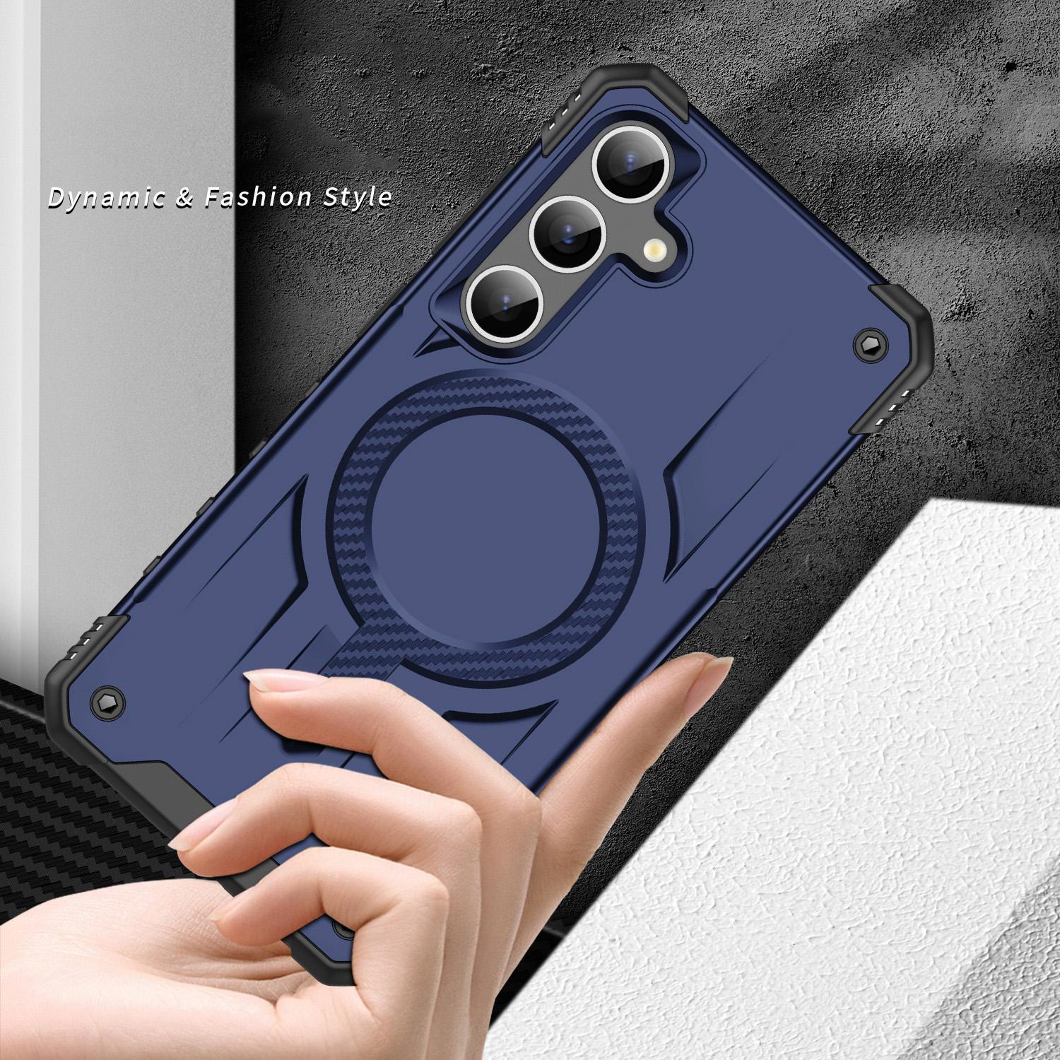 For Samsung Galaxy S24 / S25 Starship Magsafe Magnetic Case Blue