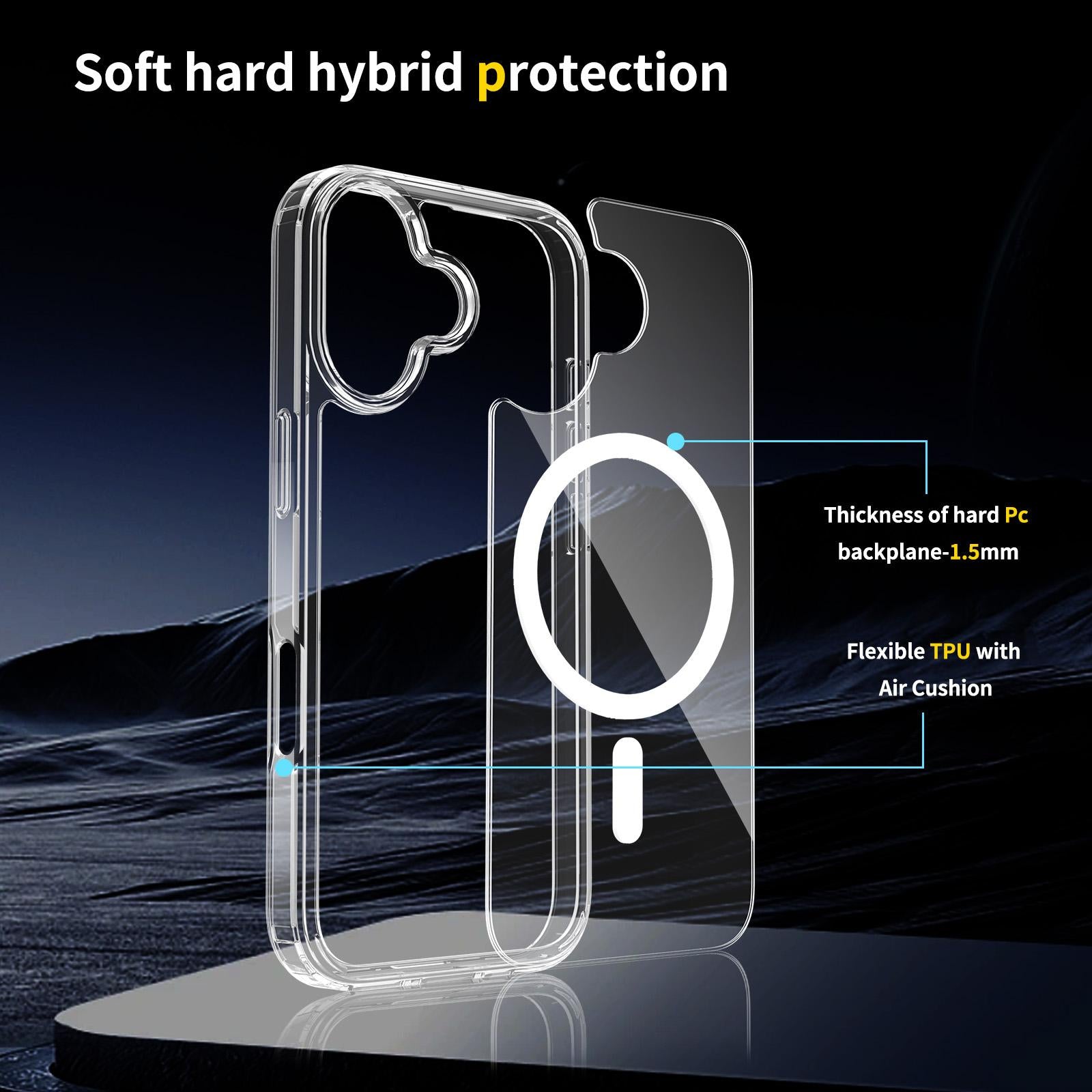 For Apple iPhone 17 Terminator Magsafe Symmetry Design Case Transparent