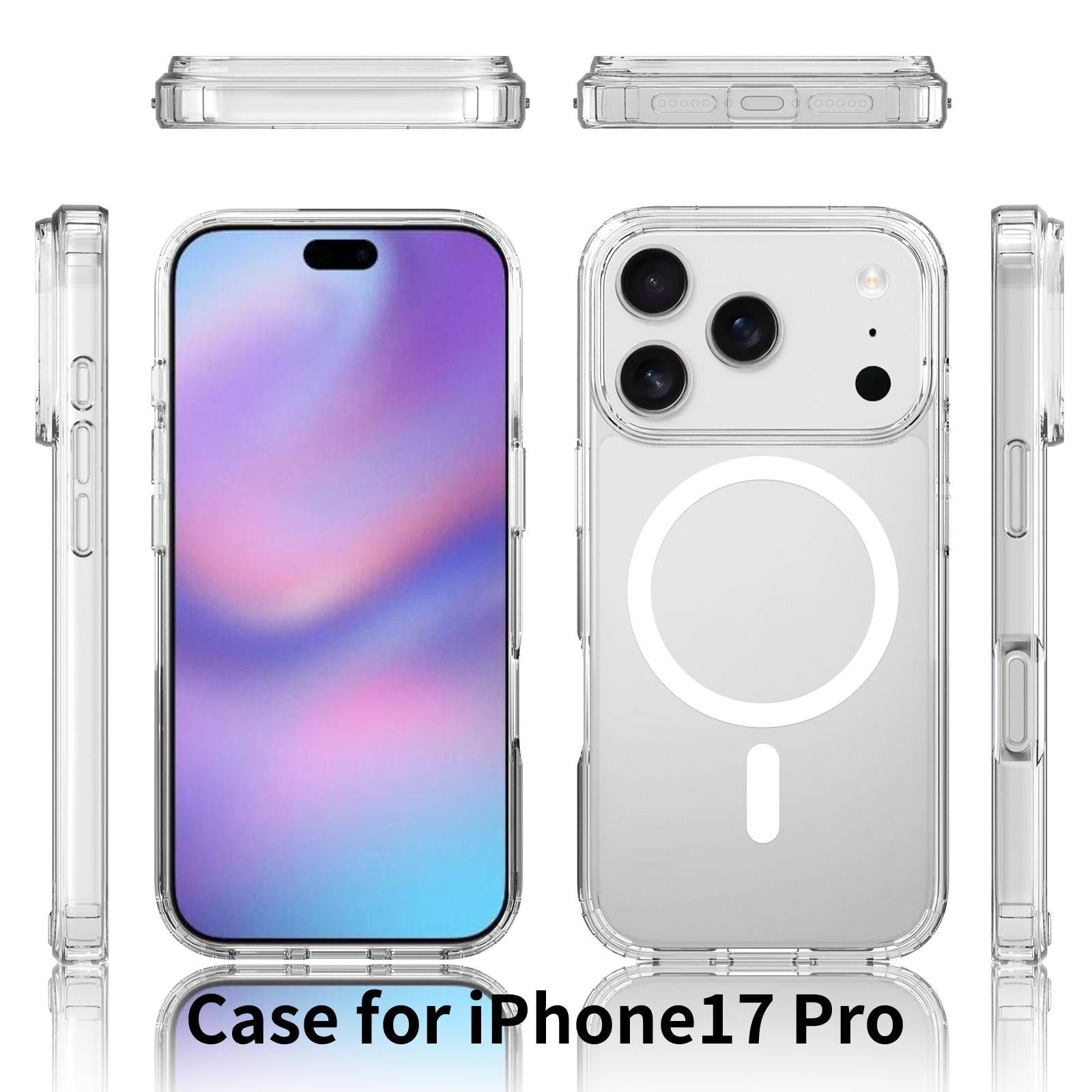 For Apple iPhone 17 Pro Terminator Magsafe Symmetry Design Case Transparent