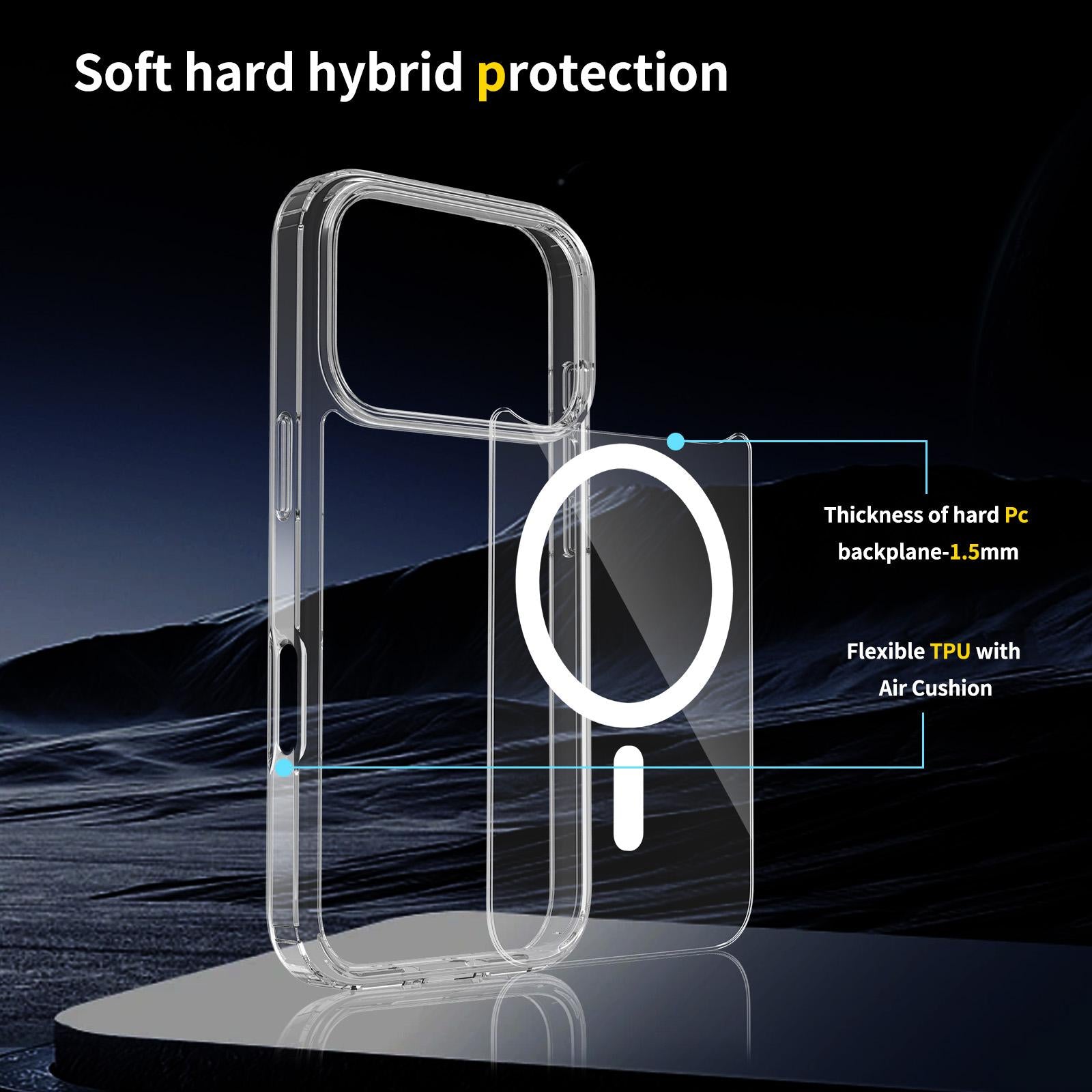 For Apple iPhone 17 Pro Terminator Magsafe Symmetry Design Case Transparent