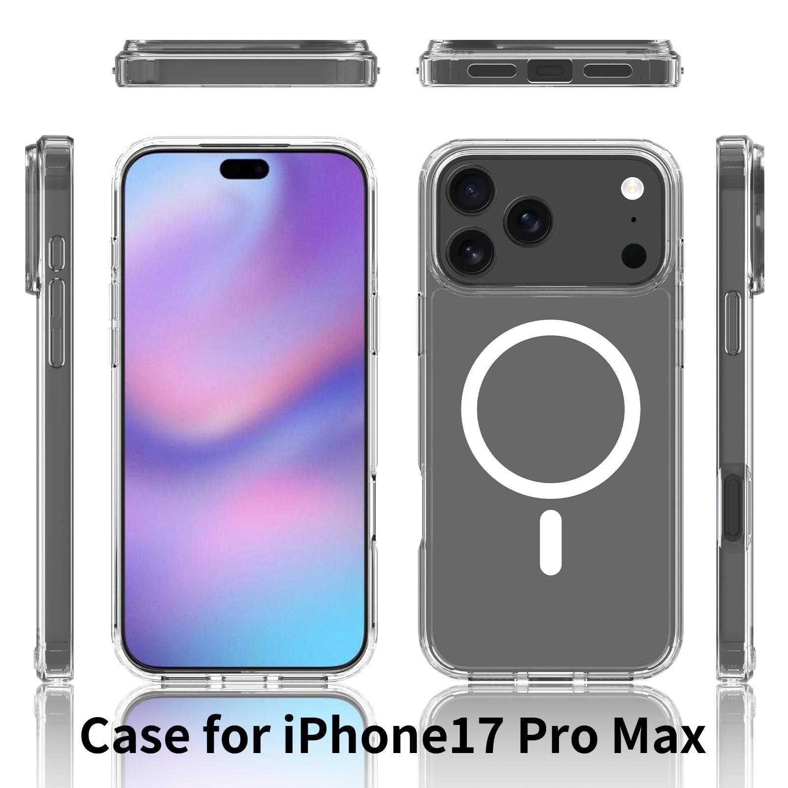 For Apple iPhone 17 Pro Max Terminator Magsafe Symmetry Design Case Transparent
