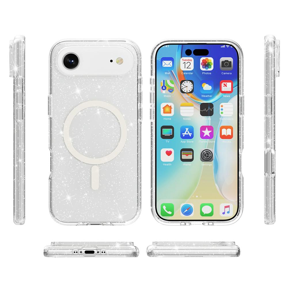 For Apple iPhone 17 Air Terminator Magsafe Symmetry Design Case Glitter Clear