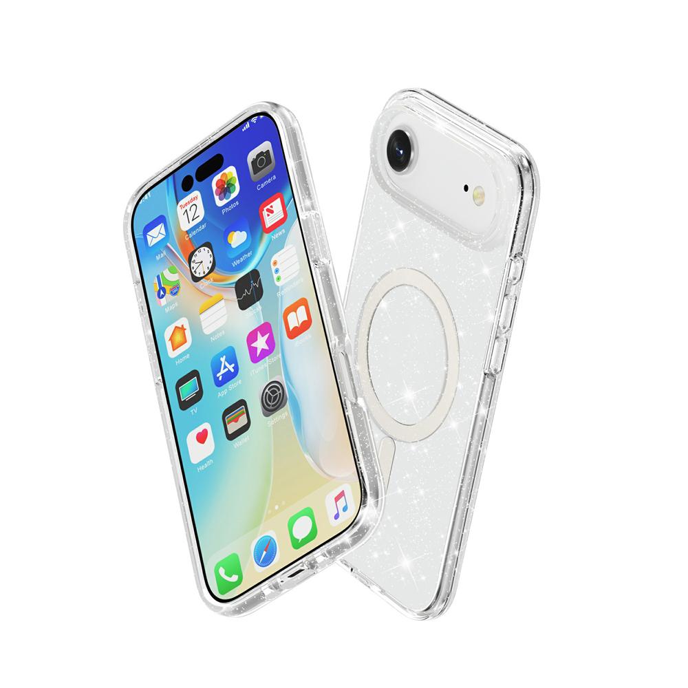 For Apple iPhone 17 Air Terminator Magsafe Symmetry Design Case Glitter Clear