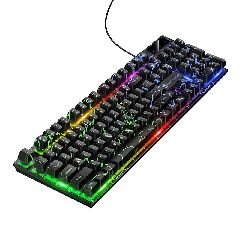 Hoco GM701 Trofeo Wired Gaming Keyboard English Version Black