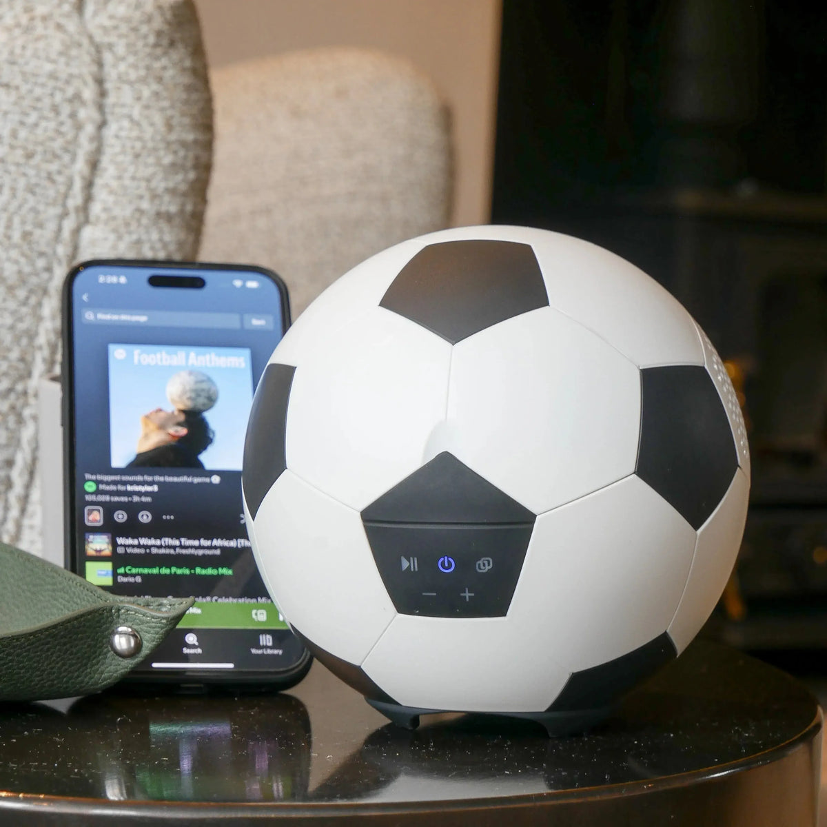 Football Bluetooth Speaker Black & White