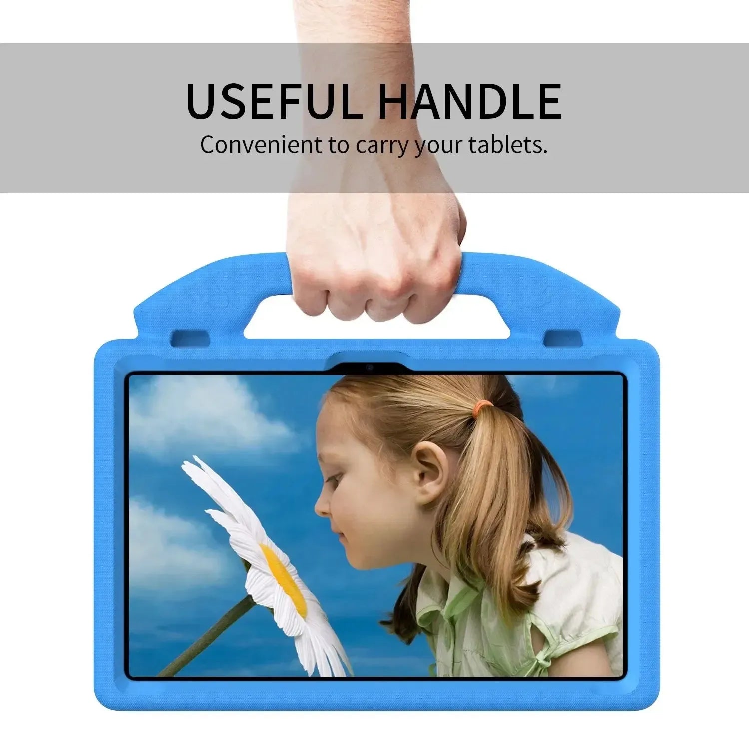 For Amazon Fire HD 10 2021 11th Gen Kids Case Shockproof Cover With Stand - Blue