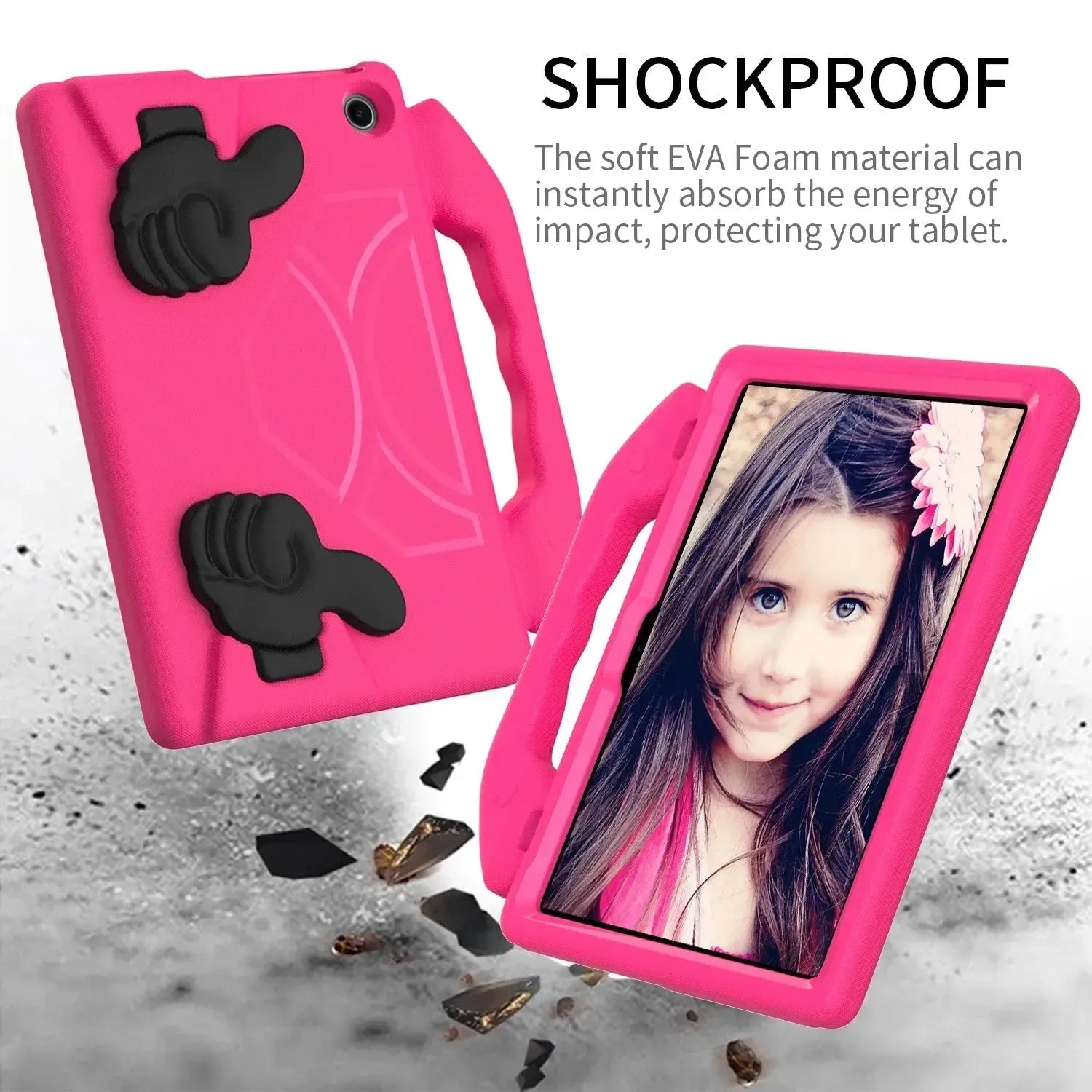 For Amazon Fire HD 10 2023 13th Gen Kids Case Shockproof Cover With Stand - Pink
