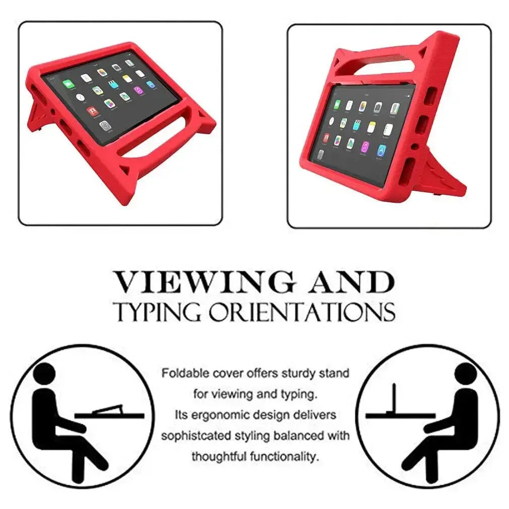 For Amazon Fire HD 10 2023 13th Gen Kids Case Shockproof Cover With Stand - Red