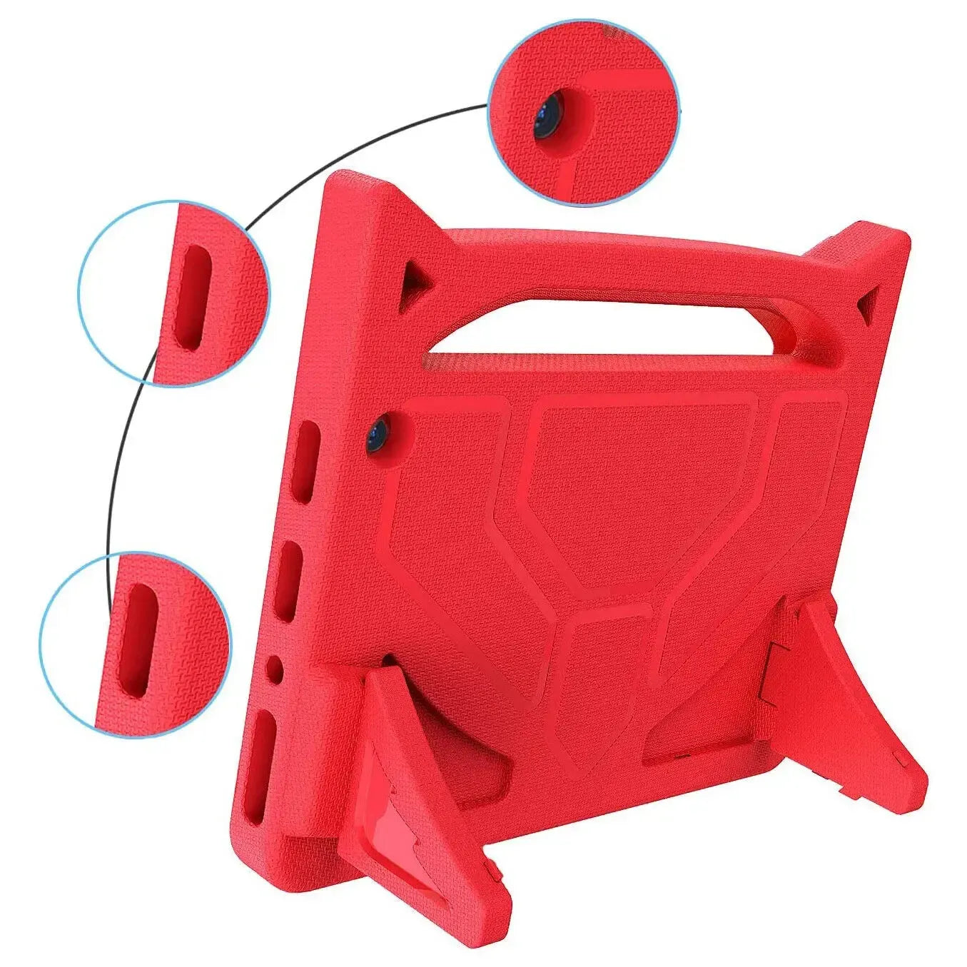 For Amazon Fire HD 10 2023 13th Gen Kids Case Shockproof Cover With Stand - Red