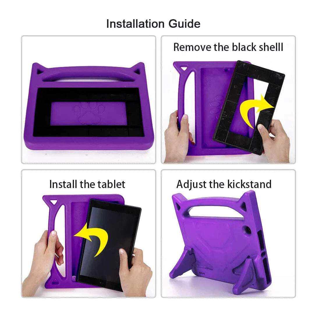 For Amazon Fire HD 10 Plus 2021 11th Gen Kids Case Shockproof Cover With Stand - Purple