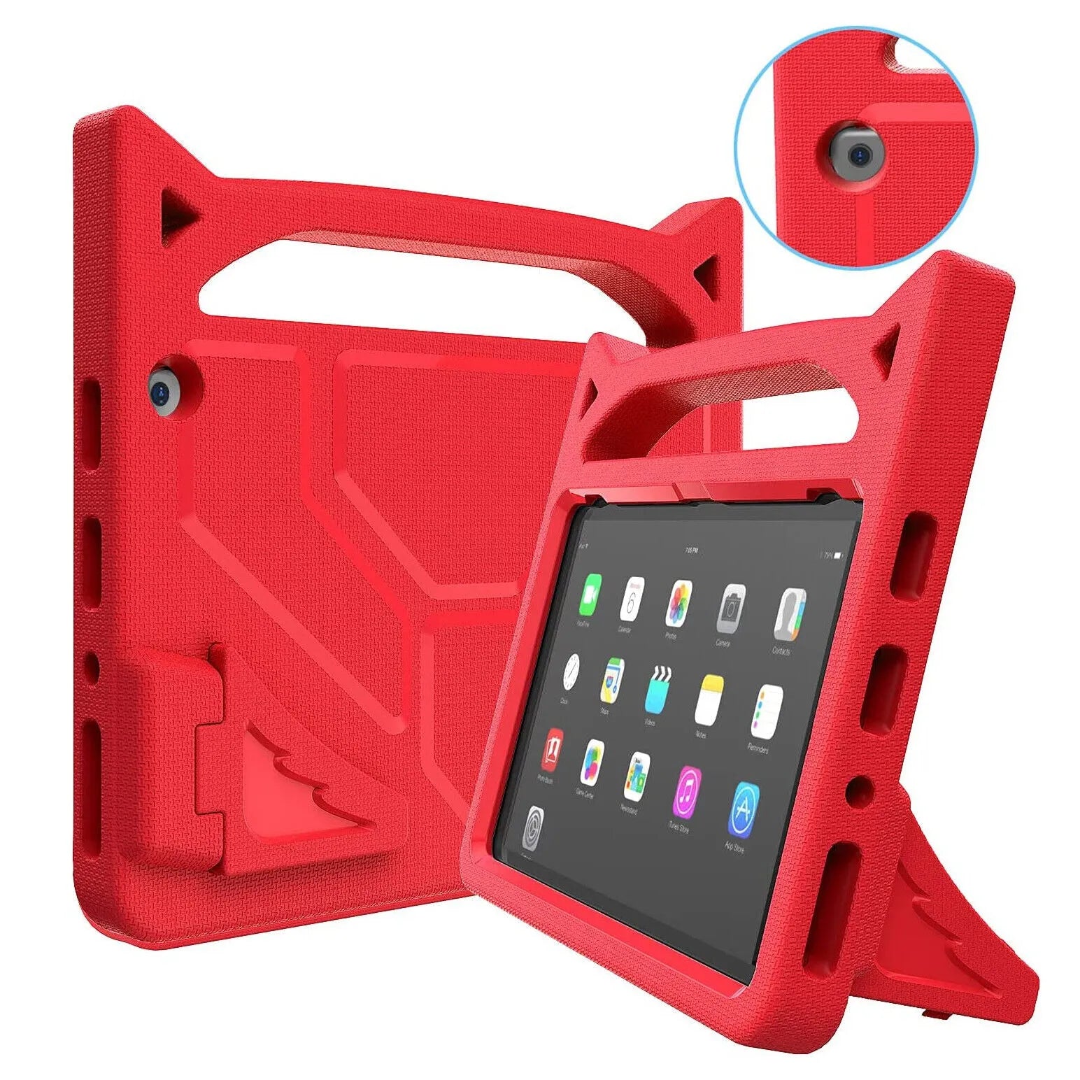 For Amazon Fire HD 10 Plus 2021 11th Gen Kids Case Shockproof Cover With Stand - Red
