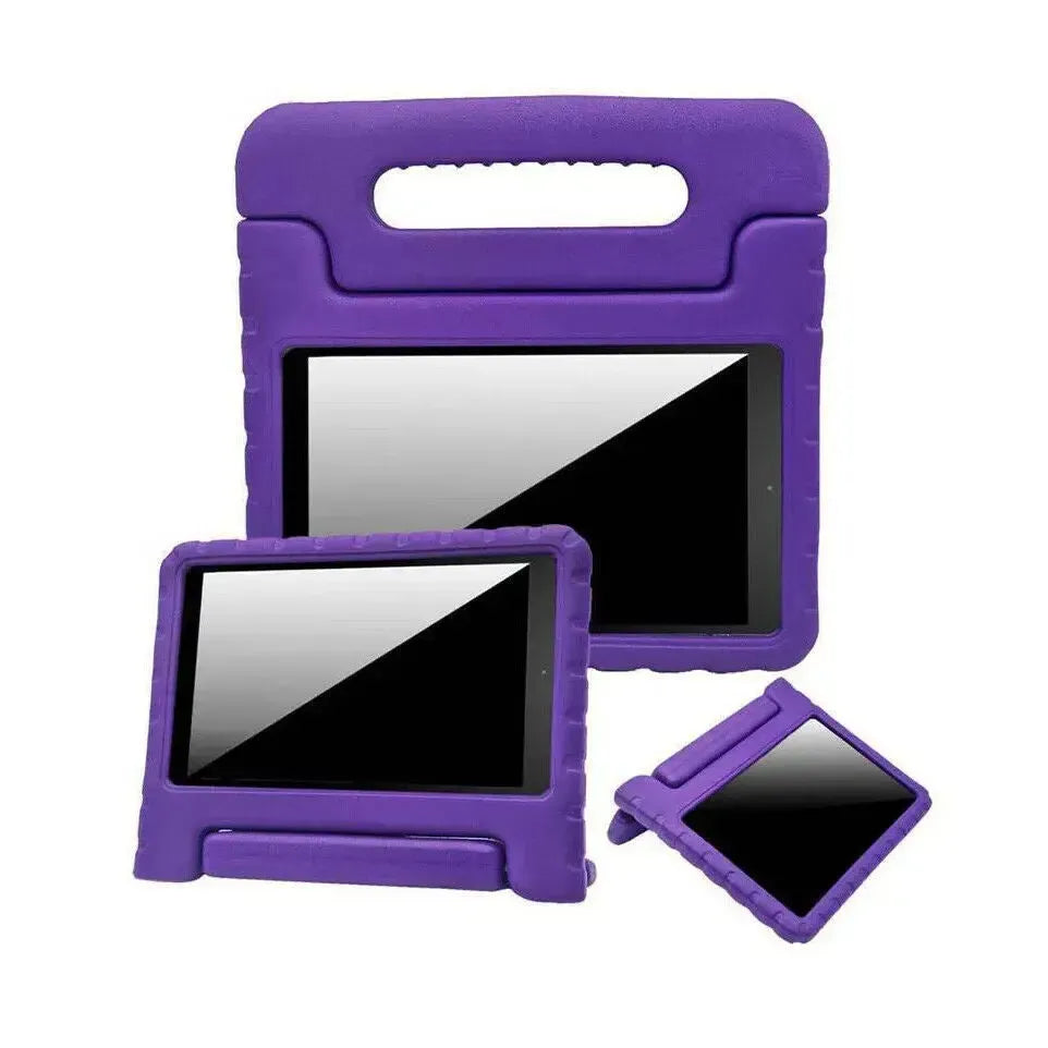 For Amazon Fire HD 8 2024 12th Gen Kids Case Shockproof Cover With Stand - Purple
