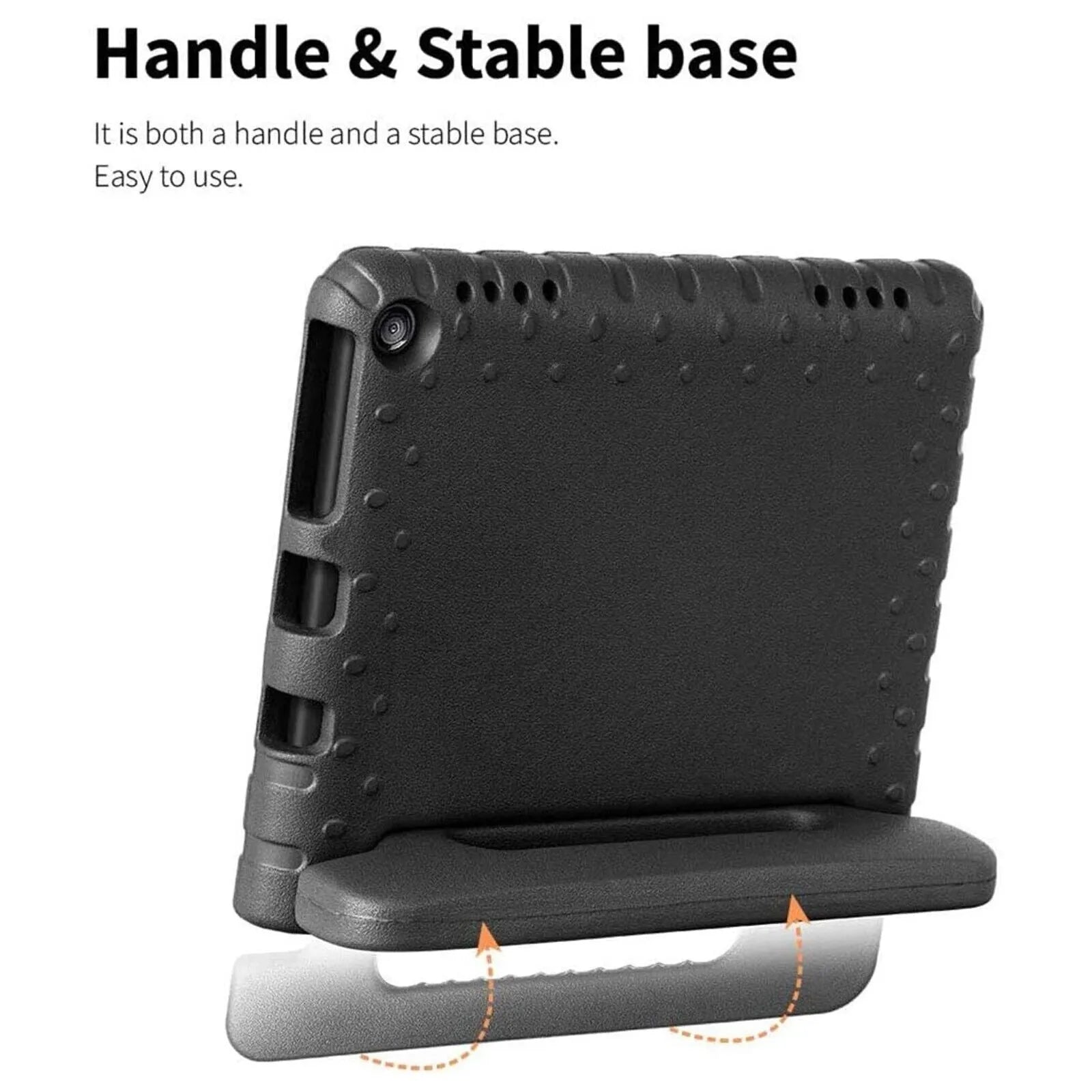 For Amazon Fire HD 8 Plus 2020 Kids Case Shockproof Cover With Stand - Black