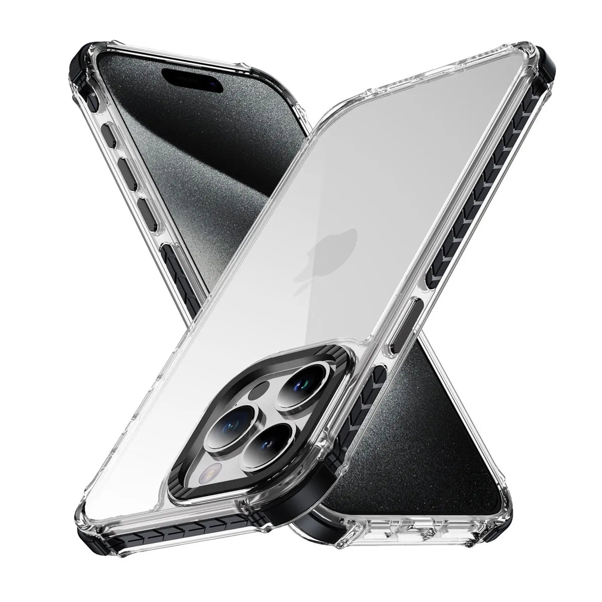 For Apple IPhone 16 Plus Transparent Rainbow Case Black