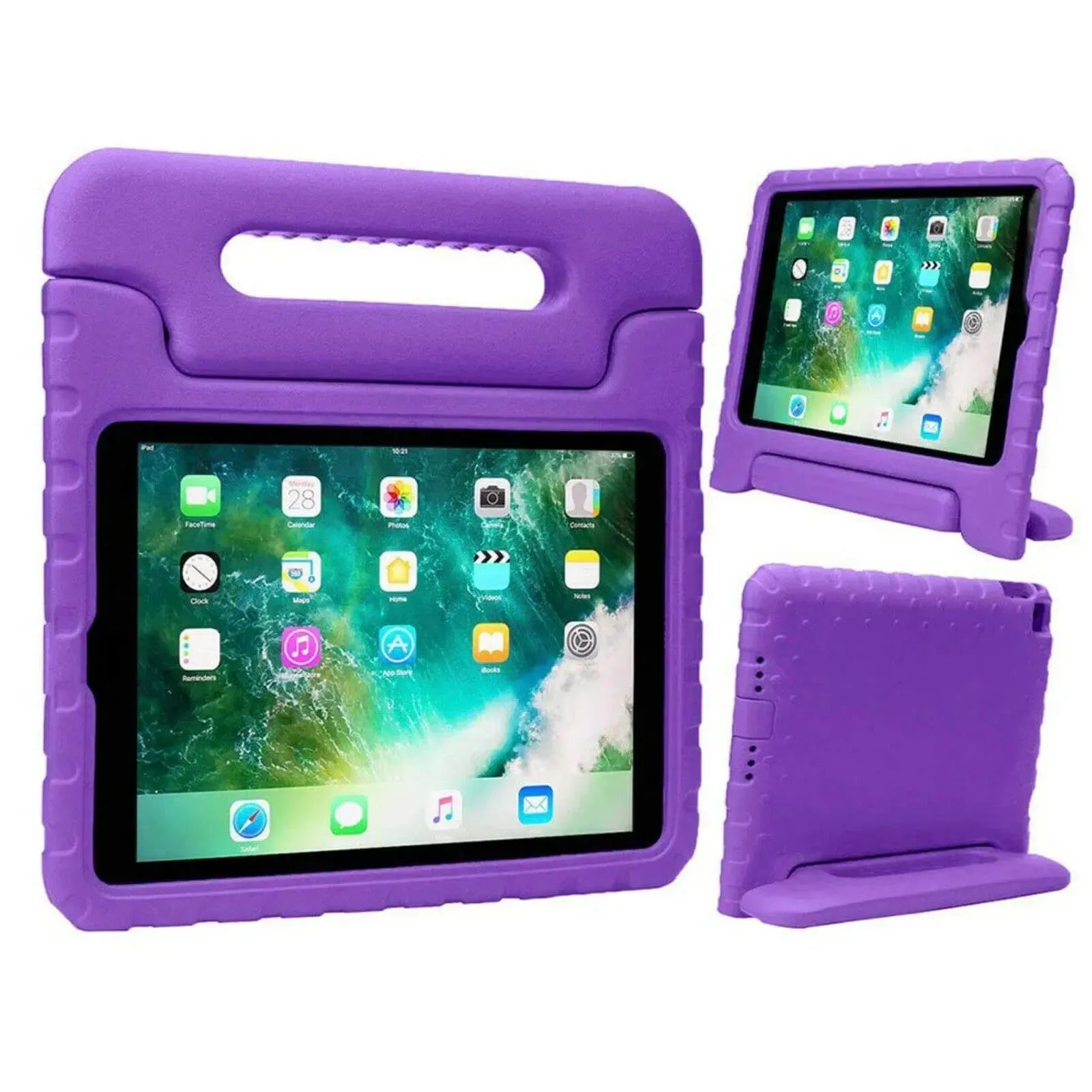 For Apple iPad 10.2" 2019 (7th Gen) Kids Case Shockproof Cover With Stand Purple