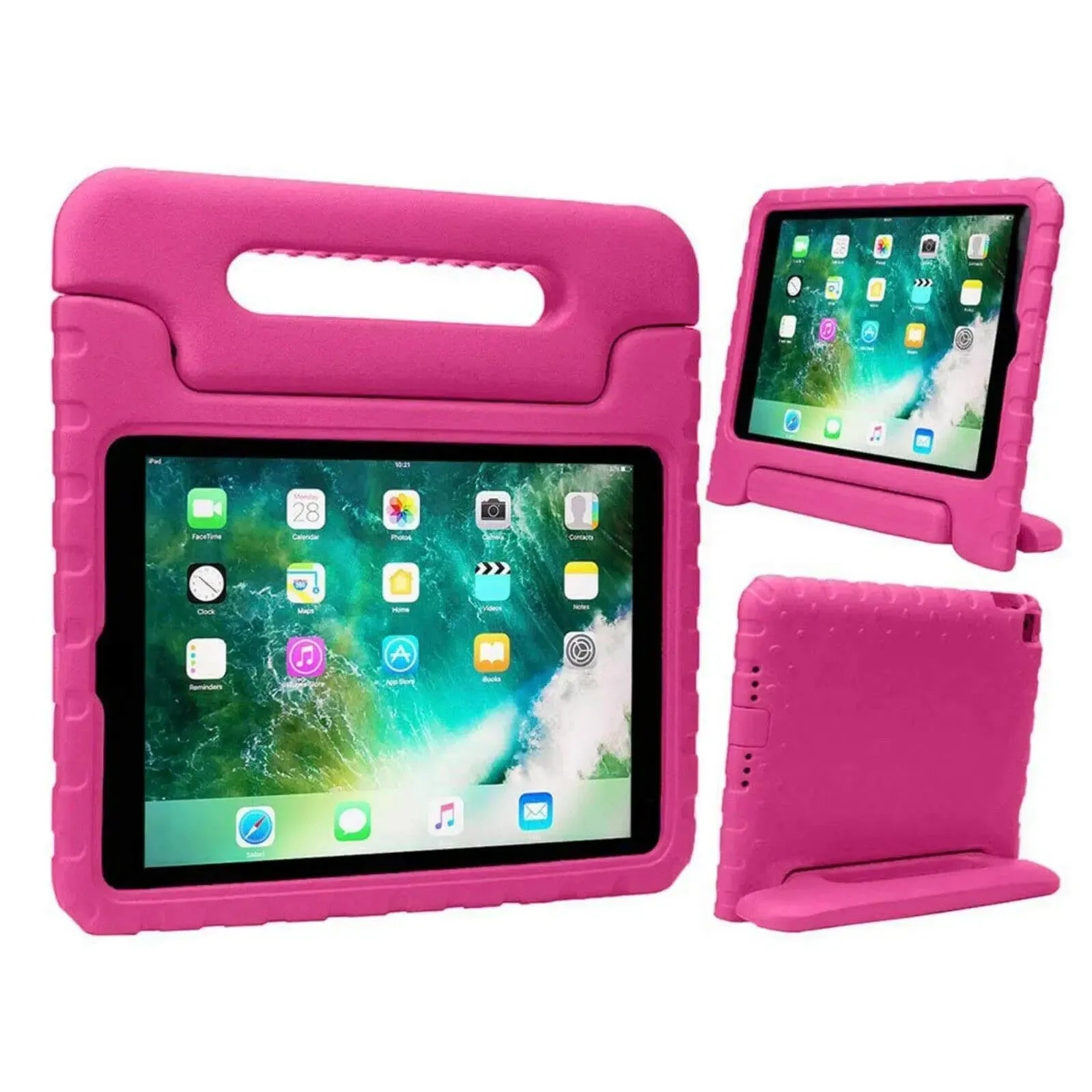 For Apple iPad 10.2" 2021 9th Gen Kids Case Shockproof Cover With Stand Pink