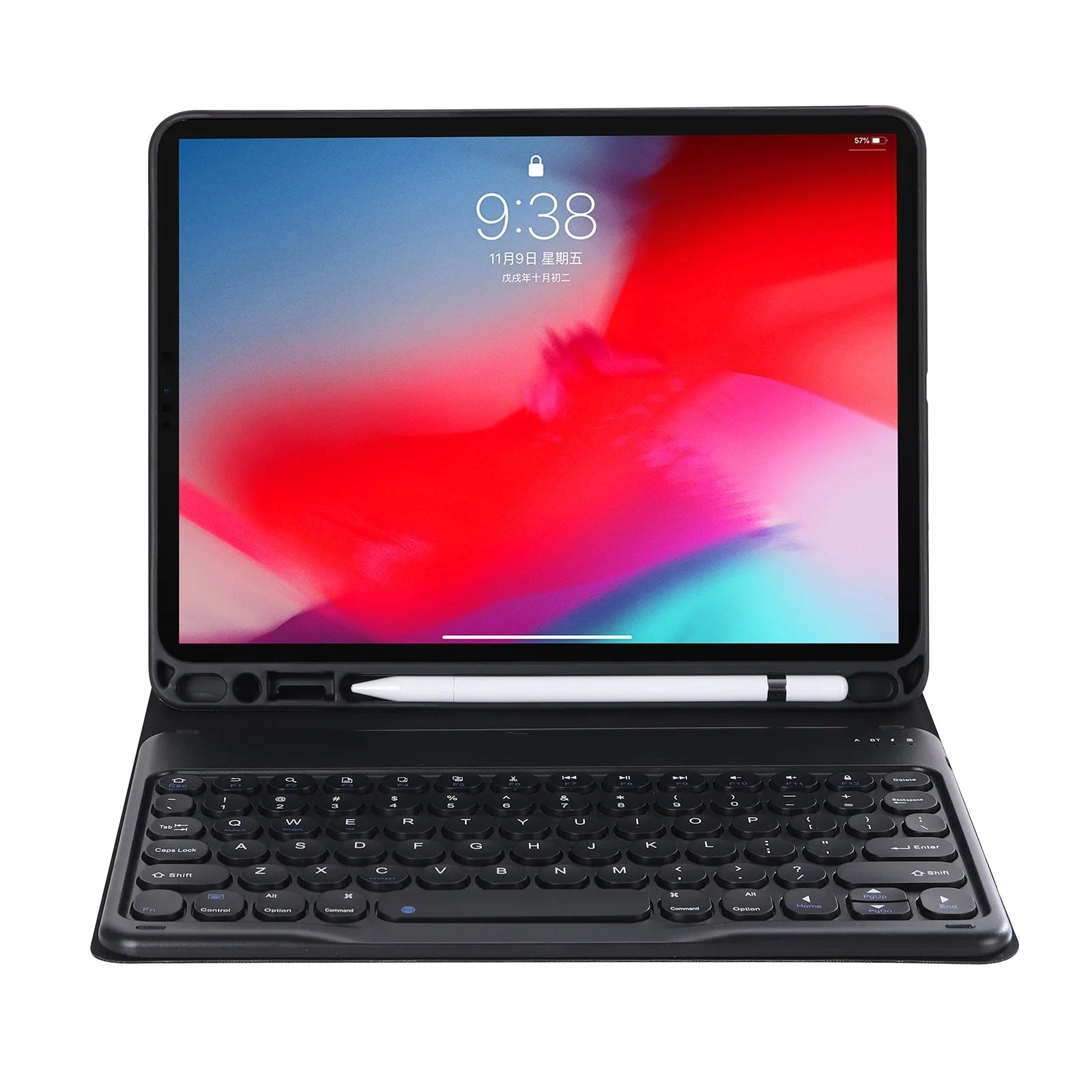 For Apple iPad 10.5'' / 10.2'' Bluetooth Keyboard Leather Case Black