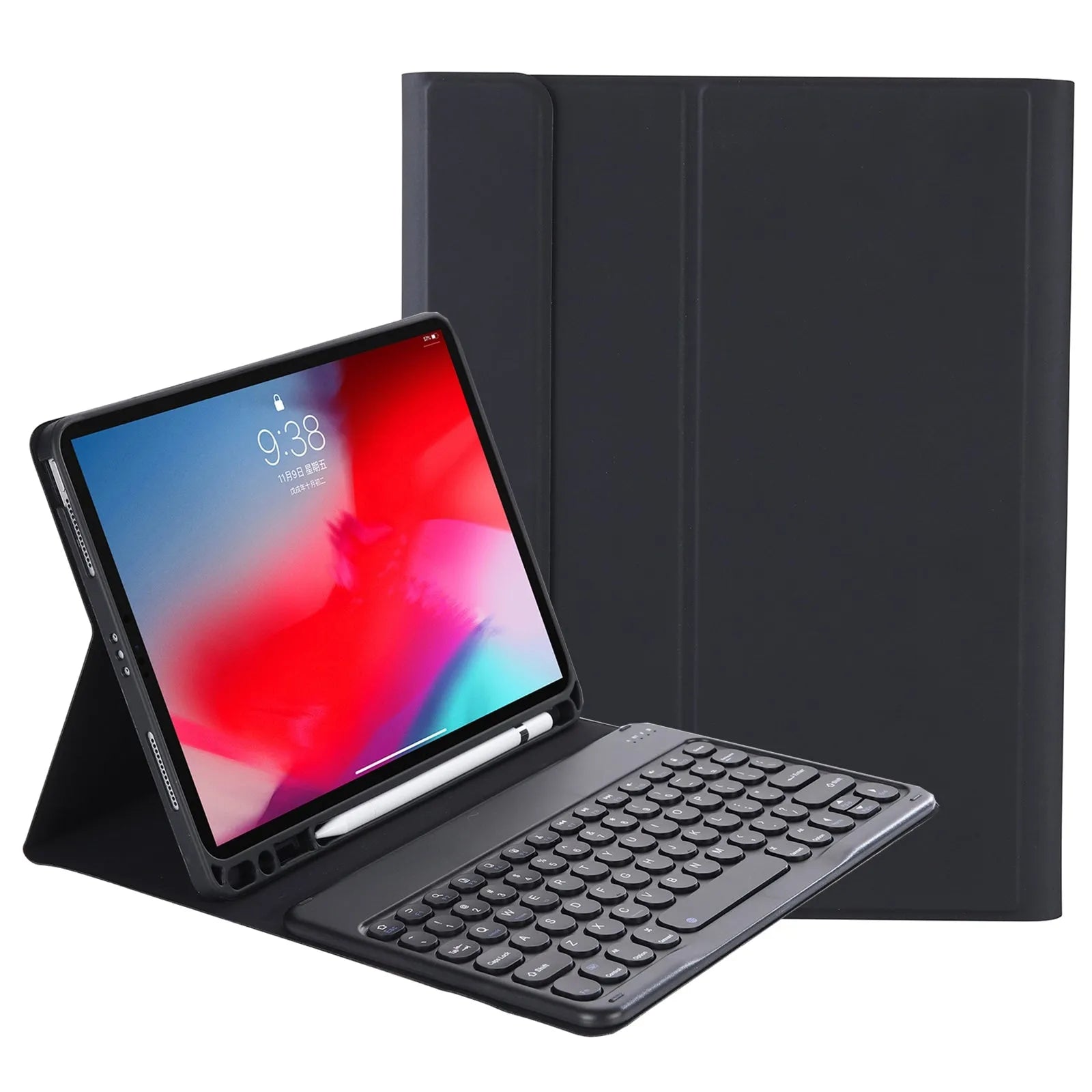 For Apple iPad 10.5'' / 10.2'' Bluetooth Keyboard Leather Case Black