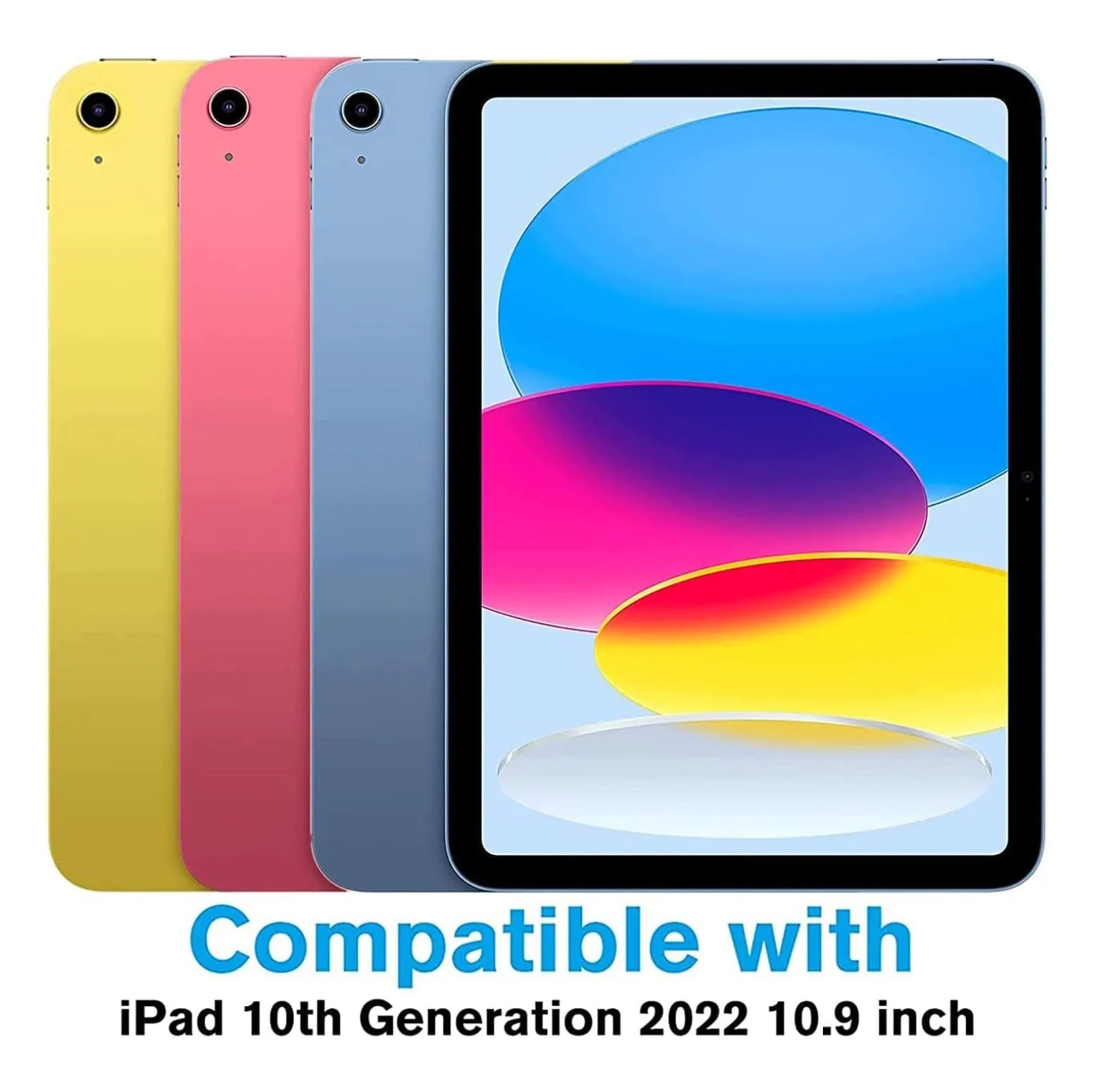 For Apple iPad 2022 10th Gen Tablet Case 360 Rotating PU Leather Cover - Black