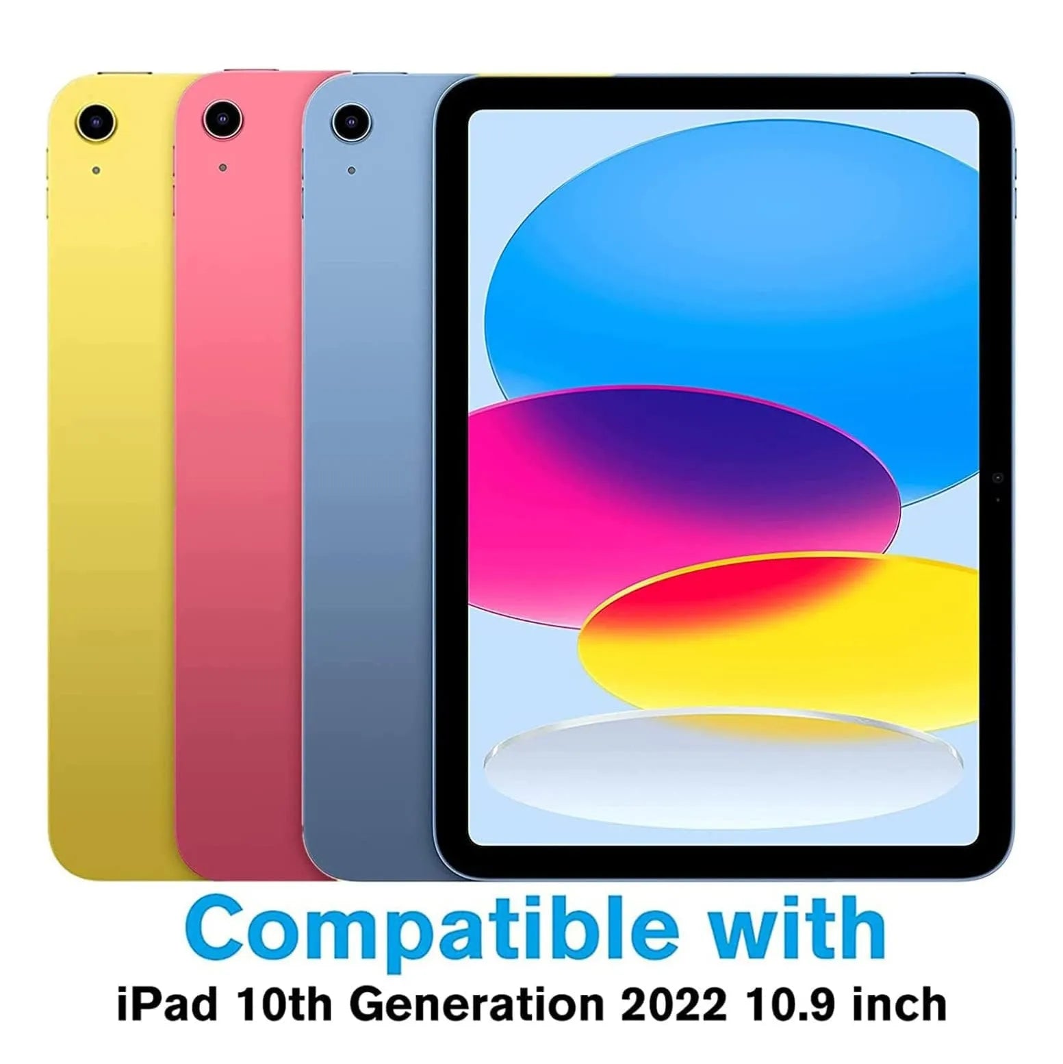 For Apple iPad 2022 10th Gen Tablet Case 360° Rotating PU Leather Cover - Blue