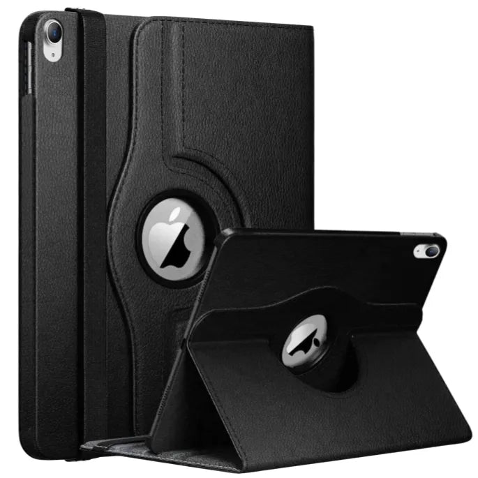 For Apple iPad 2025 11th Gen 360 Degree Rotating Stand Wallet Case Black