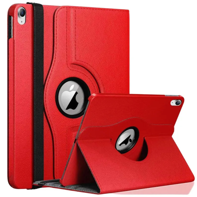 For Apple iPad 2025 11th Gen 360 Degree Rotating Stand Wallet Case Red