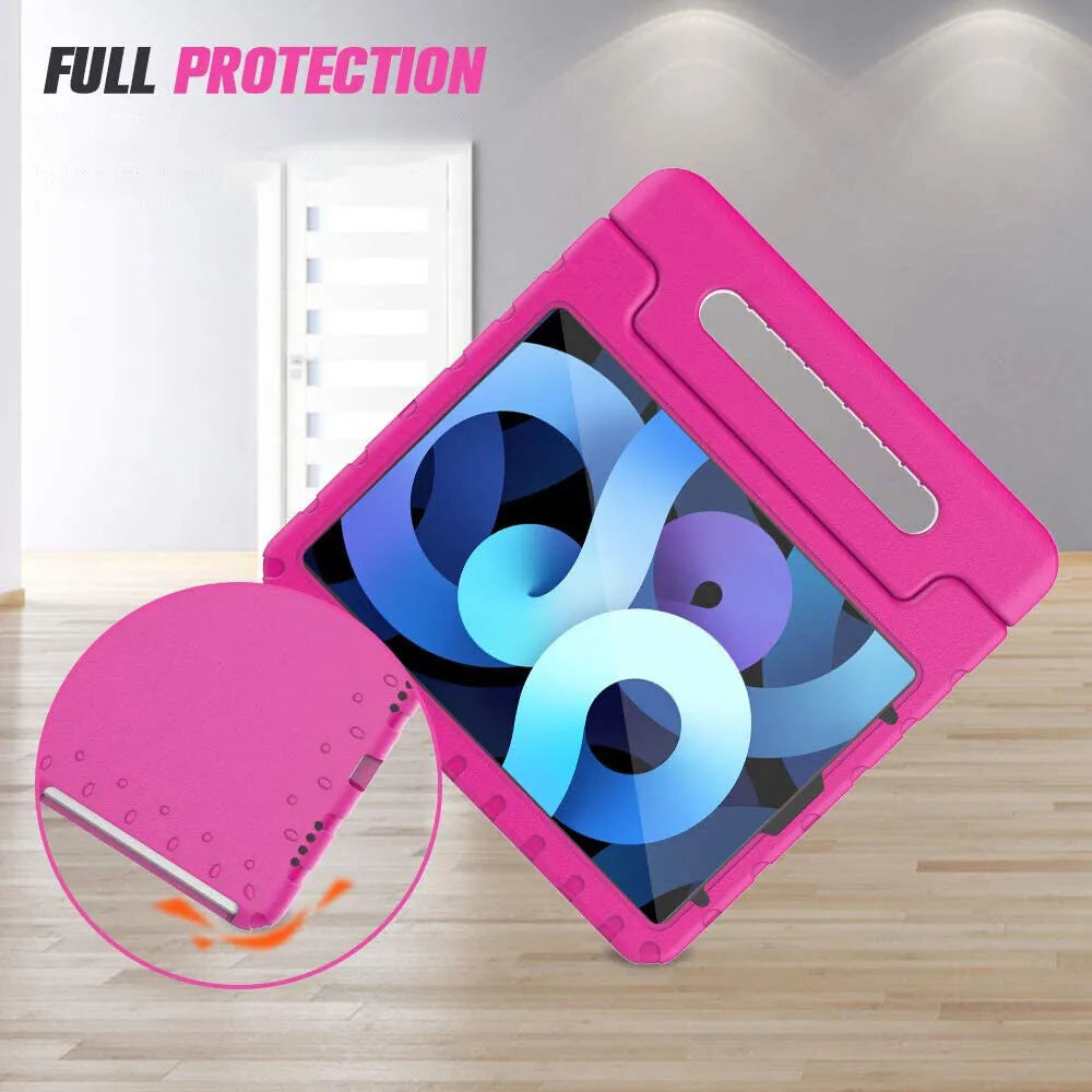 For Apple iPad 2025 11th Gen Kids Case Shockproof Cover With Stand Pink