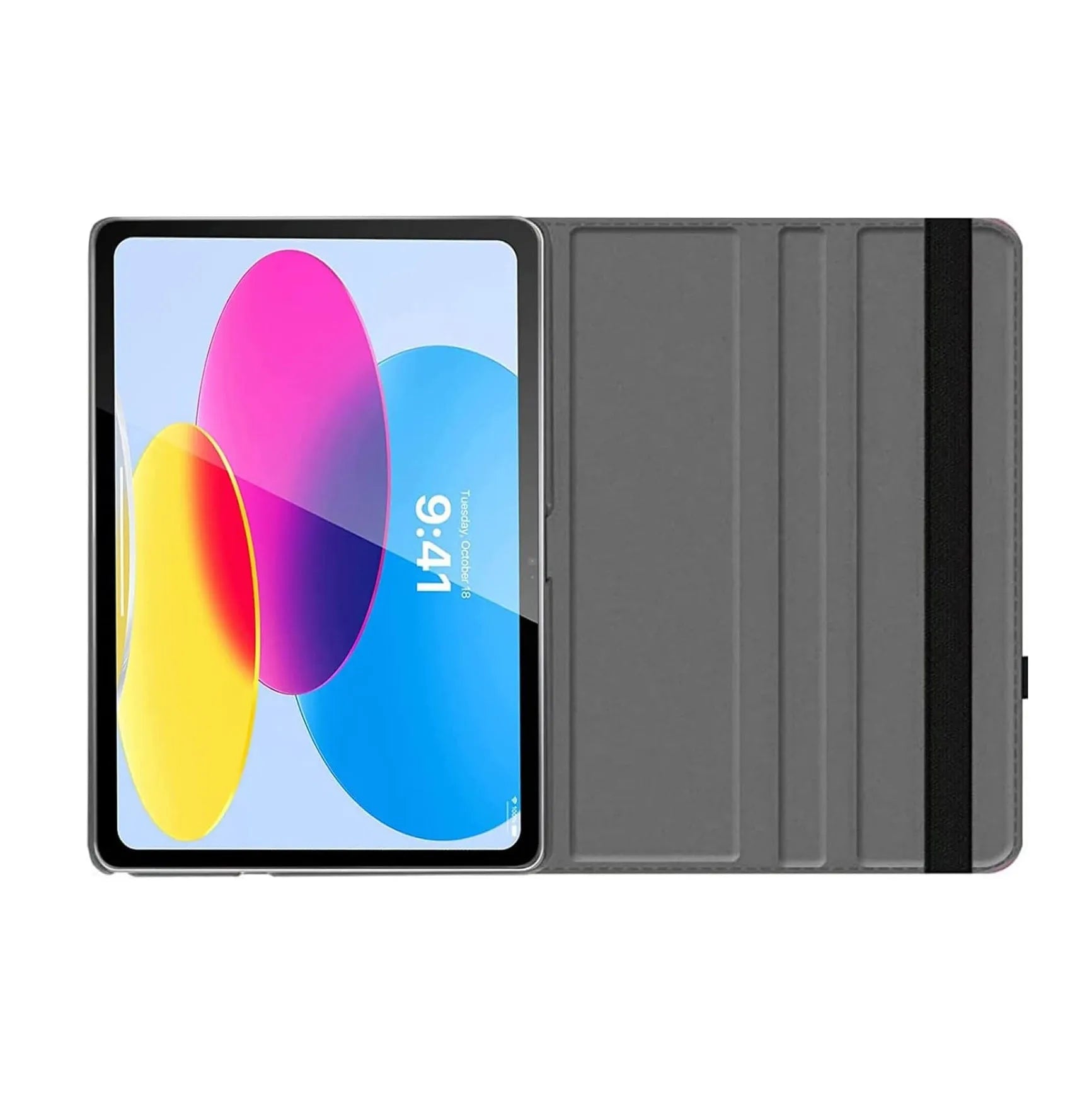 For Apple iPad 2025 11th Gen Tablet Case 360 Rotating PU Leather Cover - Black