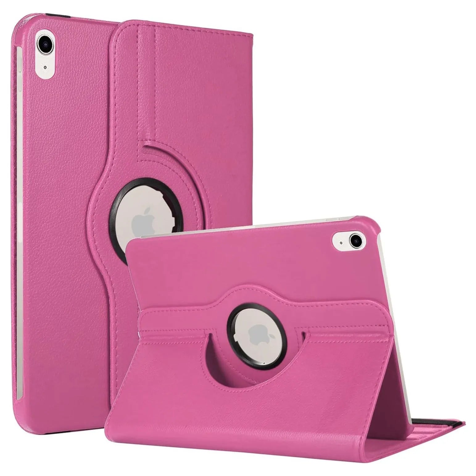 For Apple iPad 2025 11th Gen Tablet Case 360 Rotating PU Leather Cover - Pink